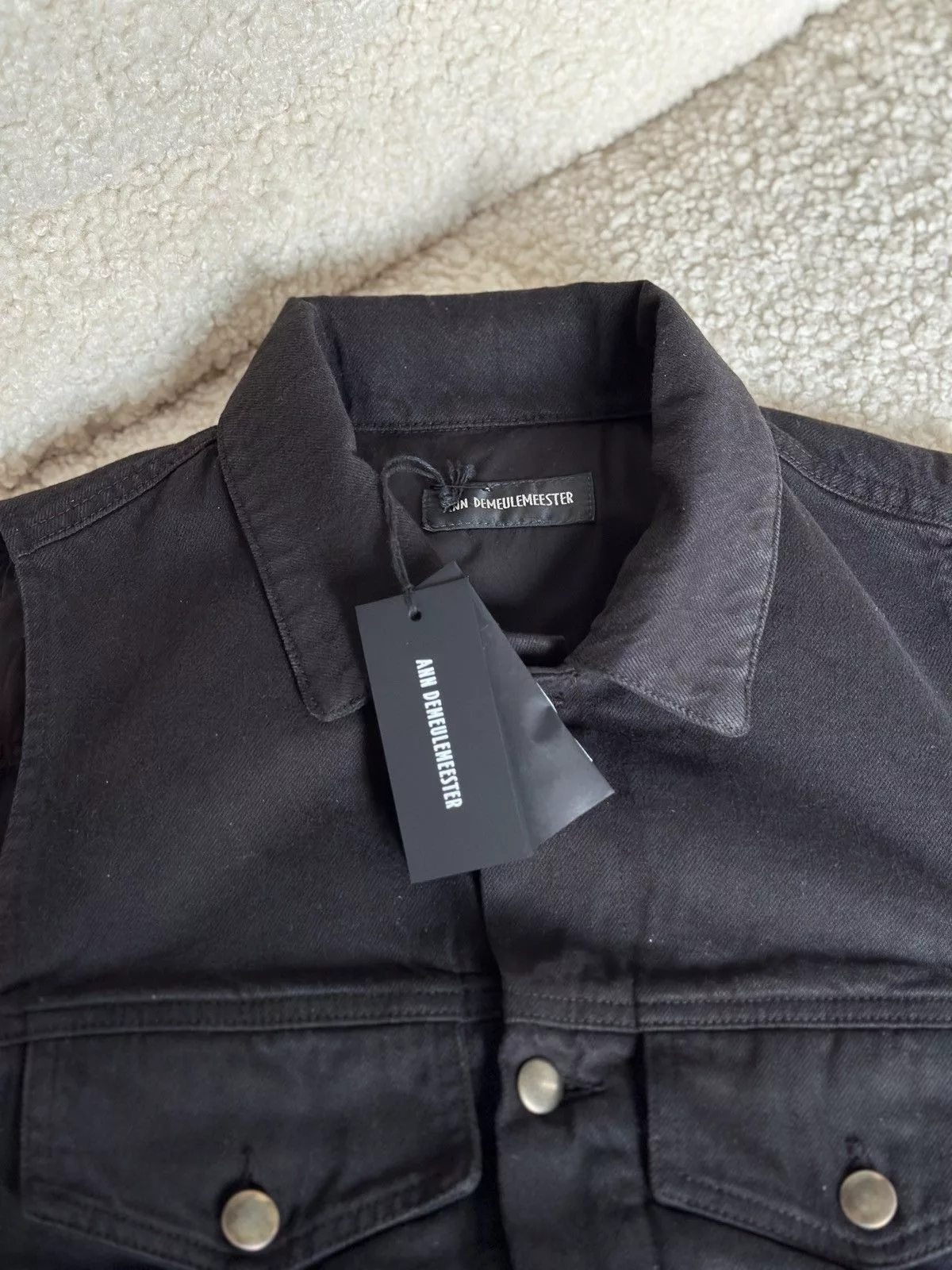 Ann Demeulemeester Vests Ann Demeulemeester Denim Vest Black