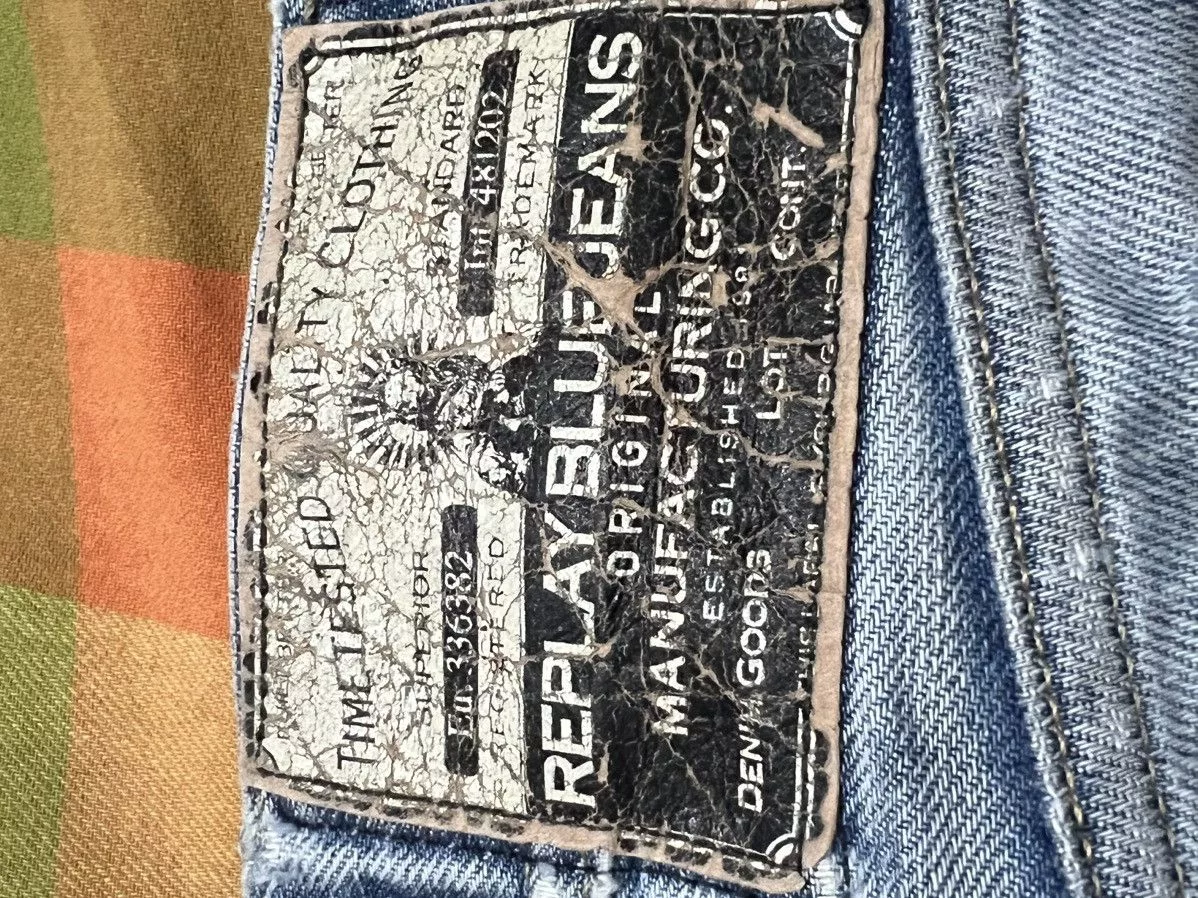 Replay × Vintage REPLAY DENIM DISTREES BUTTON FLY Blue