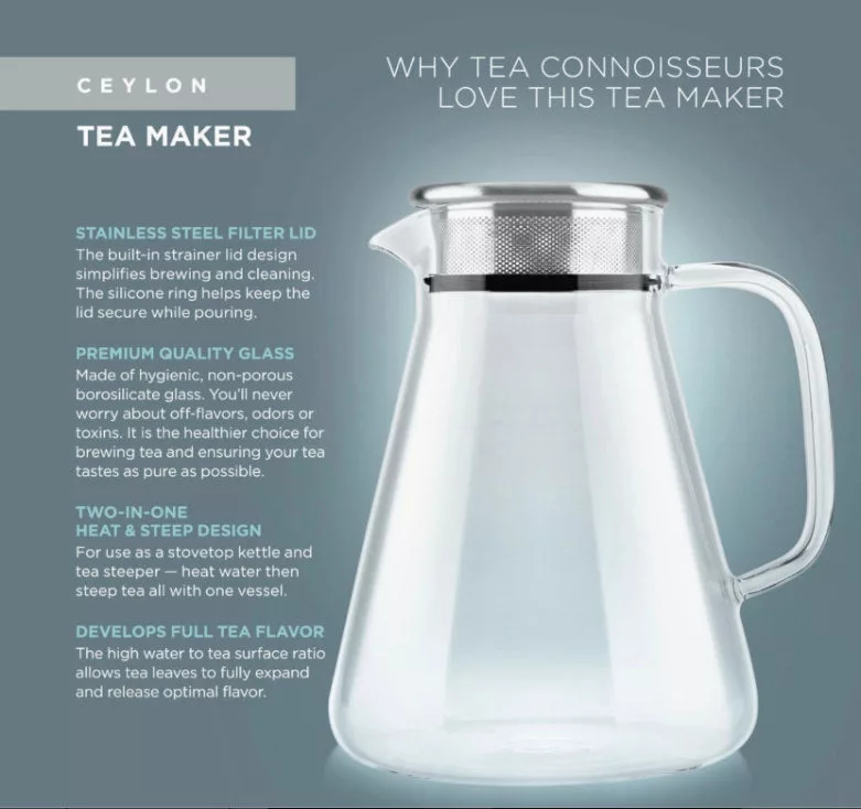 Teabloom One-Touch Tea Maker 40 oz
