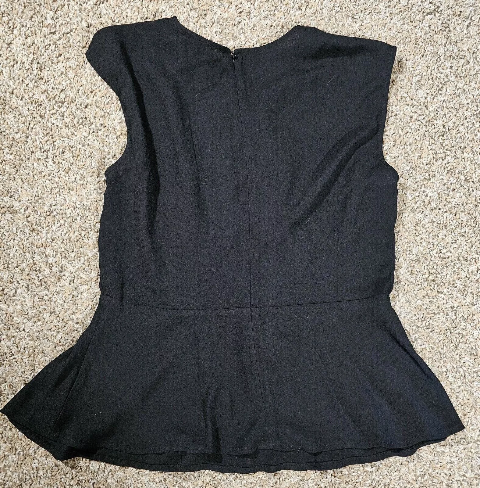 Designer Blouses Designer Halogen V-Neck Black Blouse Size M
