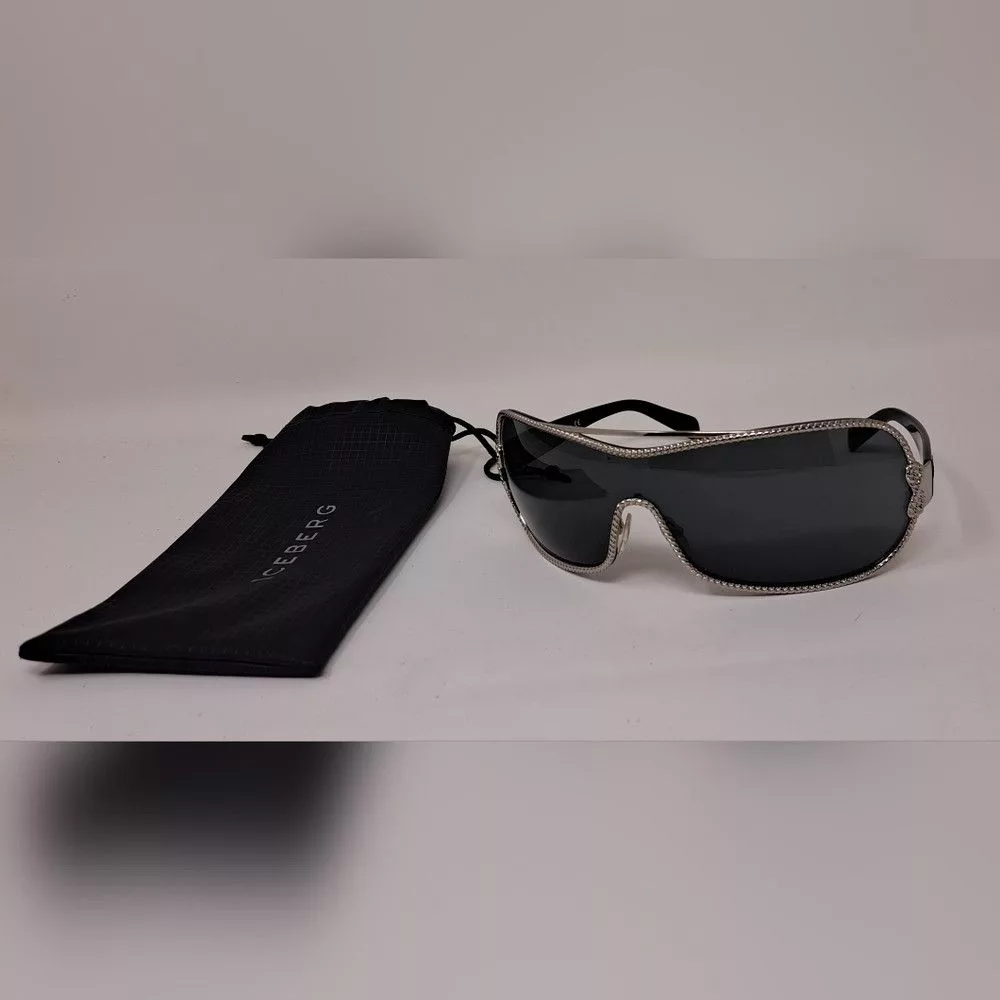 Prada Sunglasses PRADA Women's Rimless shield sunglasses black silver SPR 62H