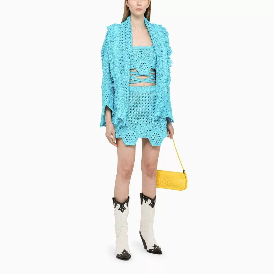 Alanui Sweaters Alanui o1d2blof0724 Cardigans in Light Blue