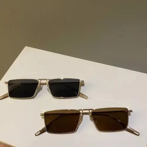 Electric Visual Sunglasses Electric Visual × Vintage Retro square sunglasses Brown Streetwear