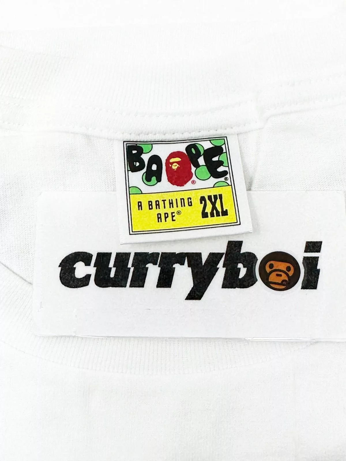 Bape Short Sleeve T Shirts BAPE Ape Head One Point Tee White