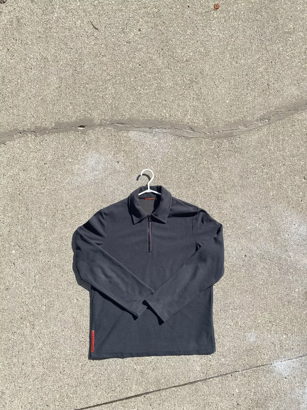 Prada Light Jackets Prada × Vintage Vintage Prada Grey Fleece Quarter zip pullover 90s Gray