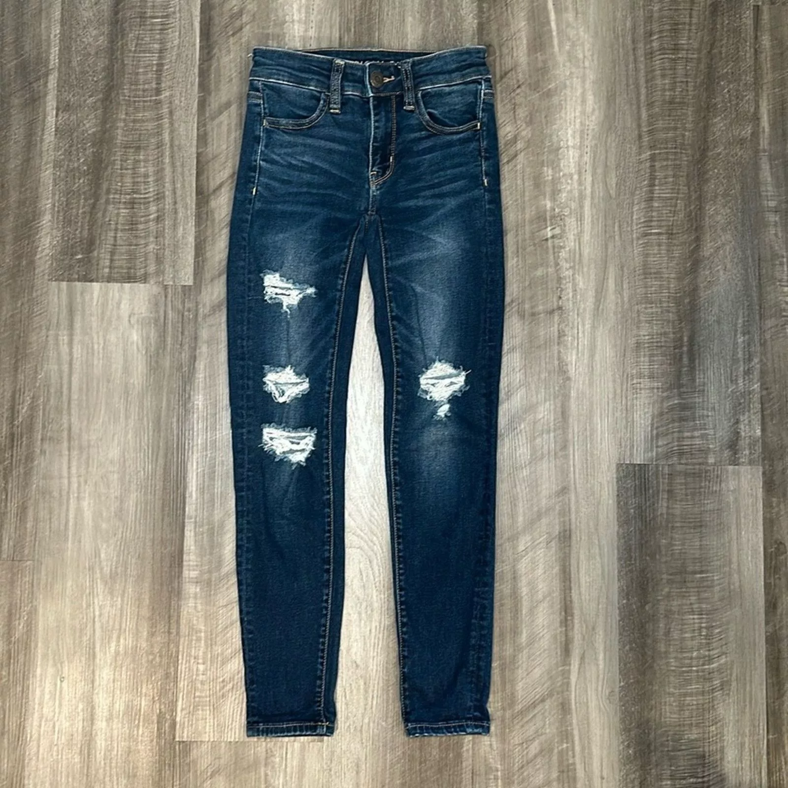 American Eagle Outfitters Jeans American Eagle Outfitters American Eagle Next Level Stretch Distressed Jeggings - 00S Blue