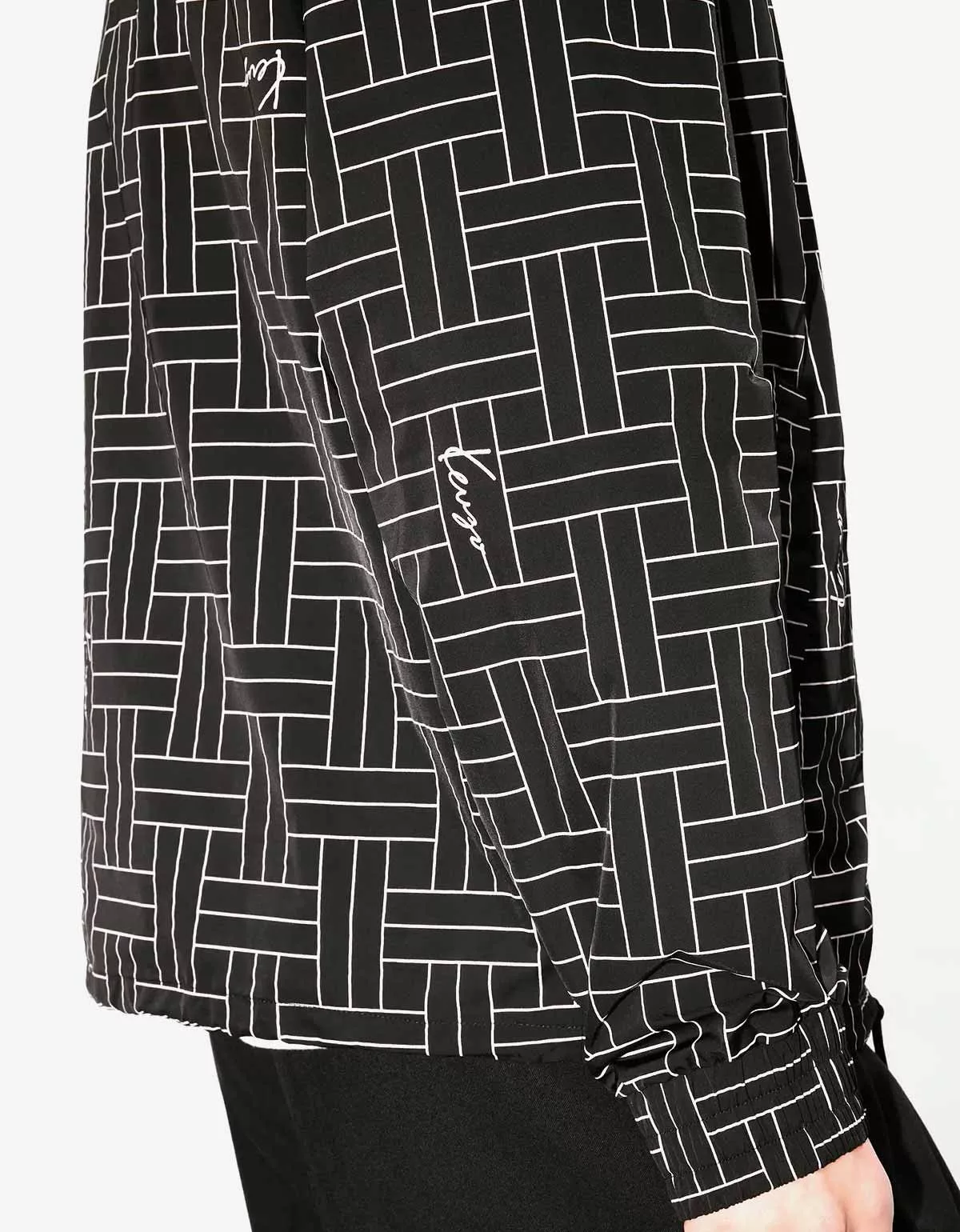 Kenzo Light Jackets Kenzo Black Kenzo Weave Windbreaker