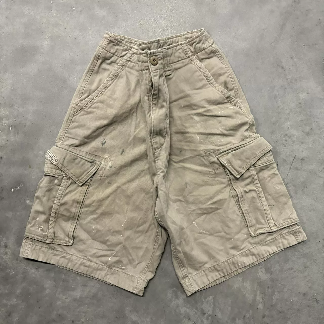 Nautica Shorts Nautica × Vintage Crazy Vintage Y2K/2000s Baggy Khaki Nautica Paint Splatter Skater Cargo Shorts! Brown Streetwear