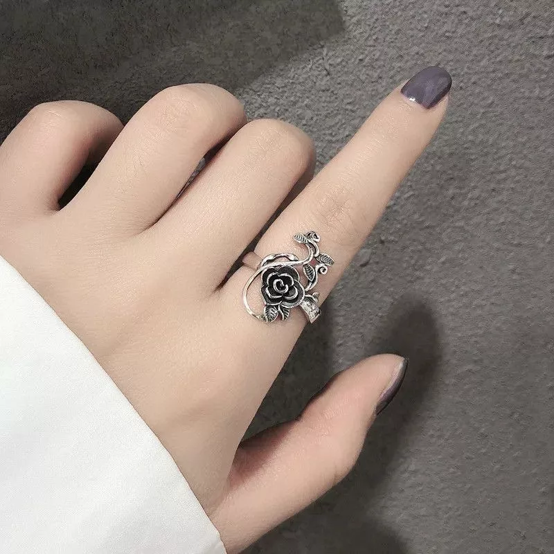 Jewelry Watches Jewelry Big Flower Ring Silver