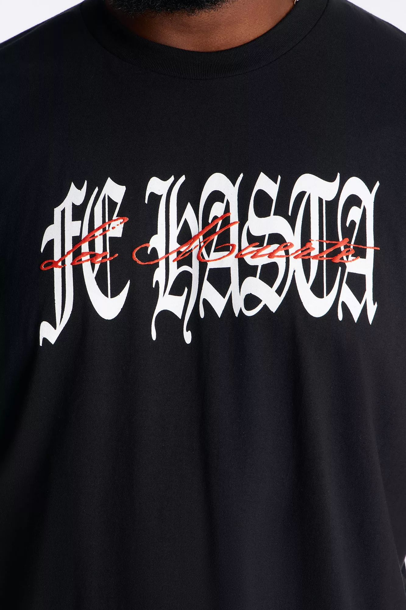 Fe Hasta La Muerte Oversized Short Sleeve Tee - Black