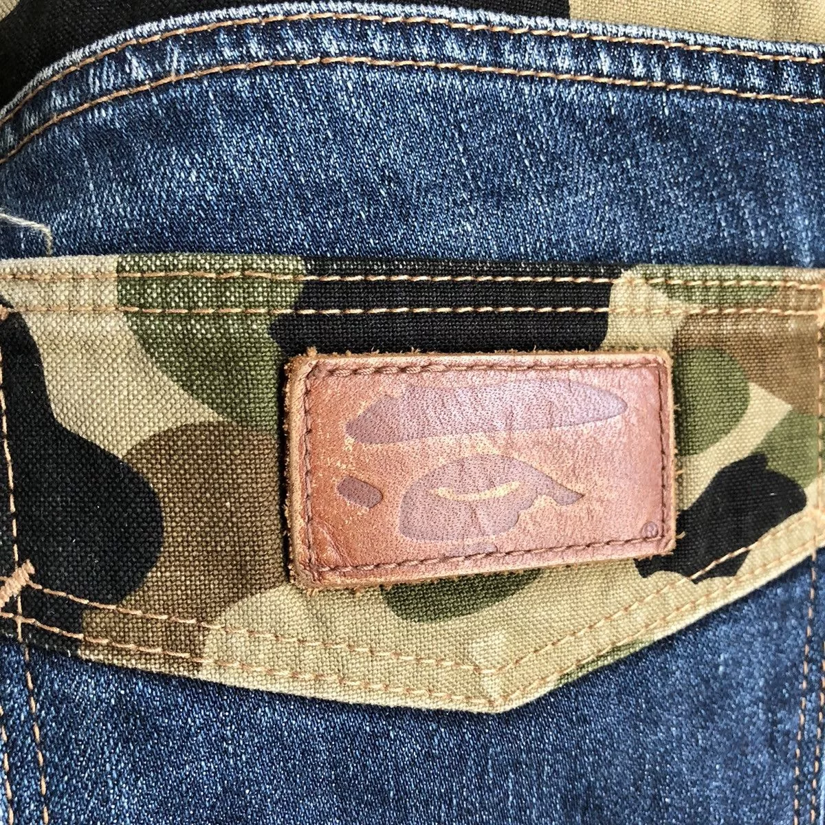 Bape Denim Bape 1st Camo Patch Denim Blue