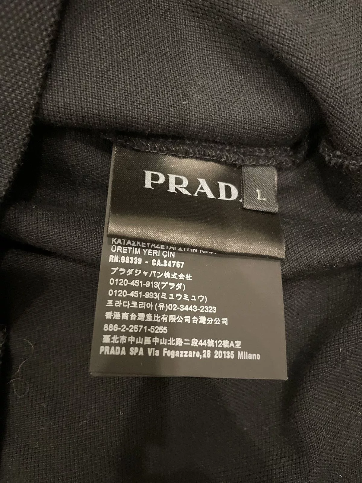 Prada Polos Prada polo t-shirt Black
