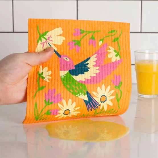 Hummingbird Swedish Dishtowel