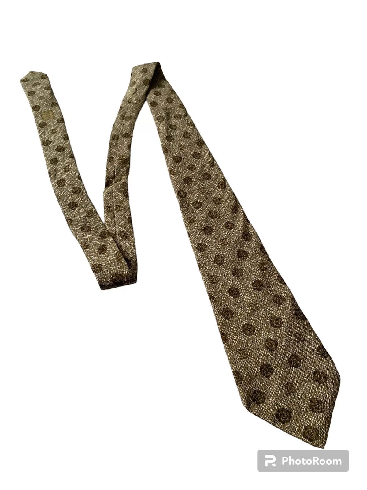Chanel Ties Pocketsquares Chanel Paris Silk Necktie Green