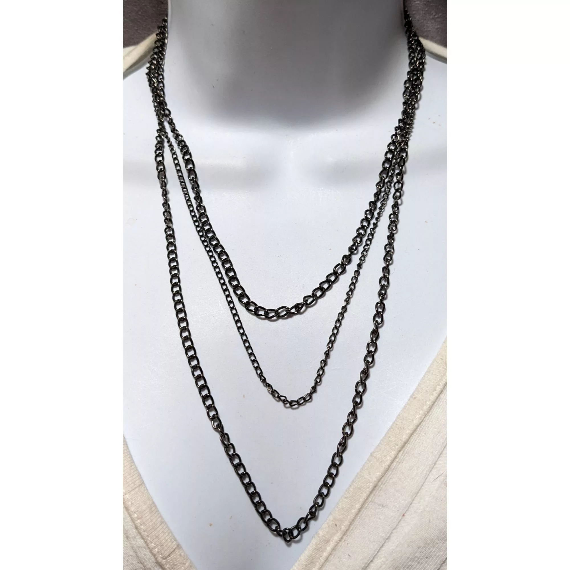 Other Necklaces Other Triple Chain Necklace Silver