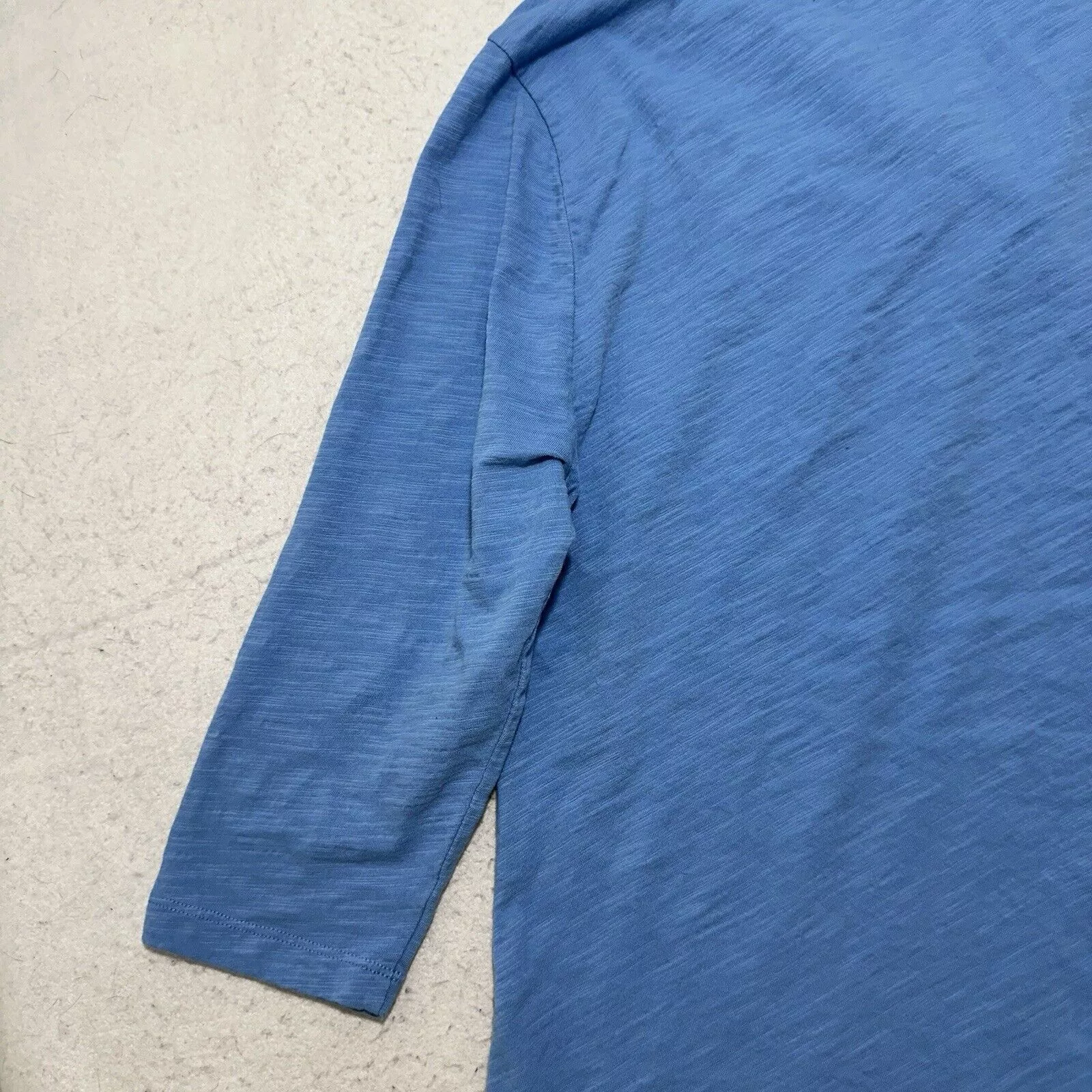Other Blouses Other Soft Surroundings XL Blue Danielle Button Front Tunic Blouse