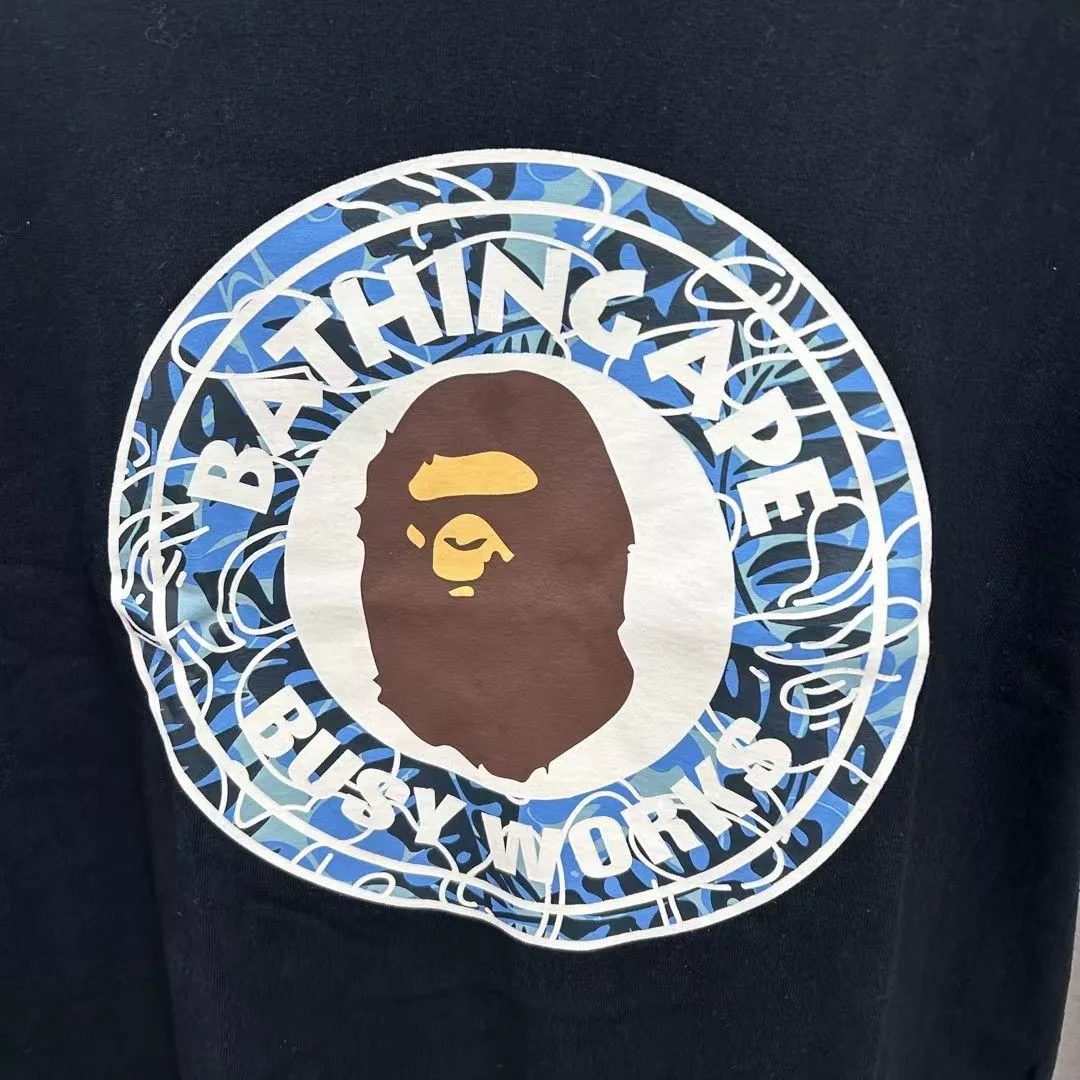 Bape Short Sleeve T Shirts Bape BUSY WORKS TEE Black