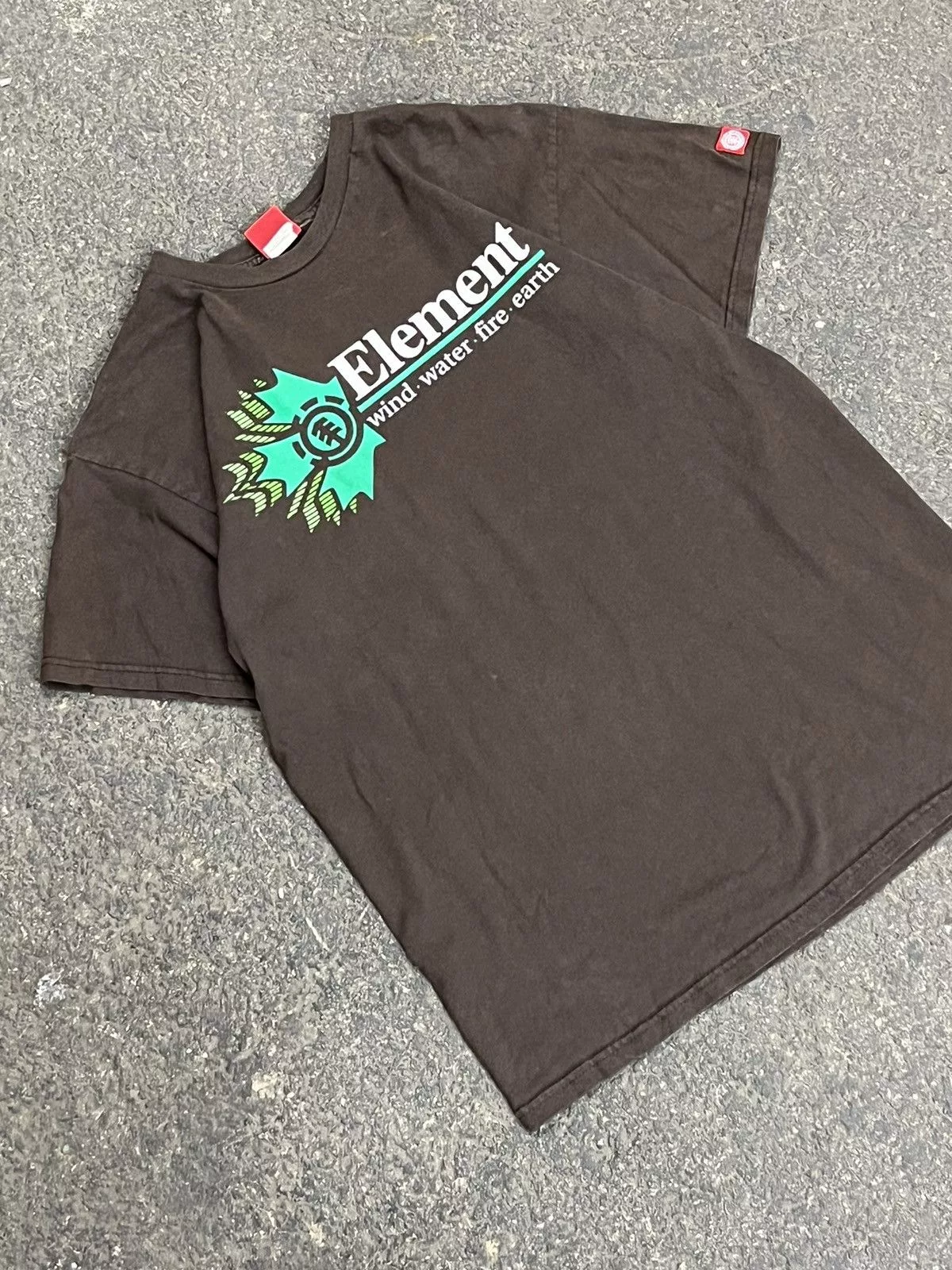 Element Short Sleeve T Shirts Element × Vintage Element y2k skater tee mocha brown rare hype streetwear