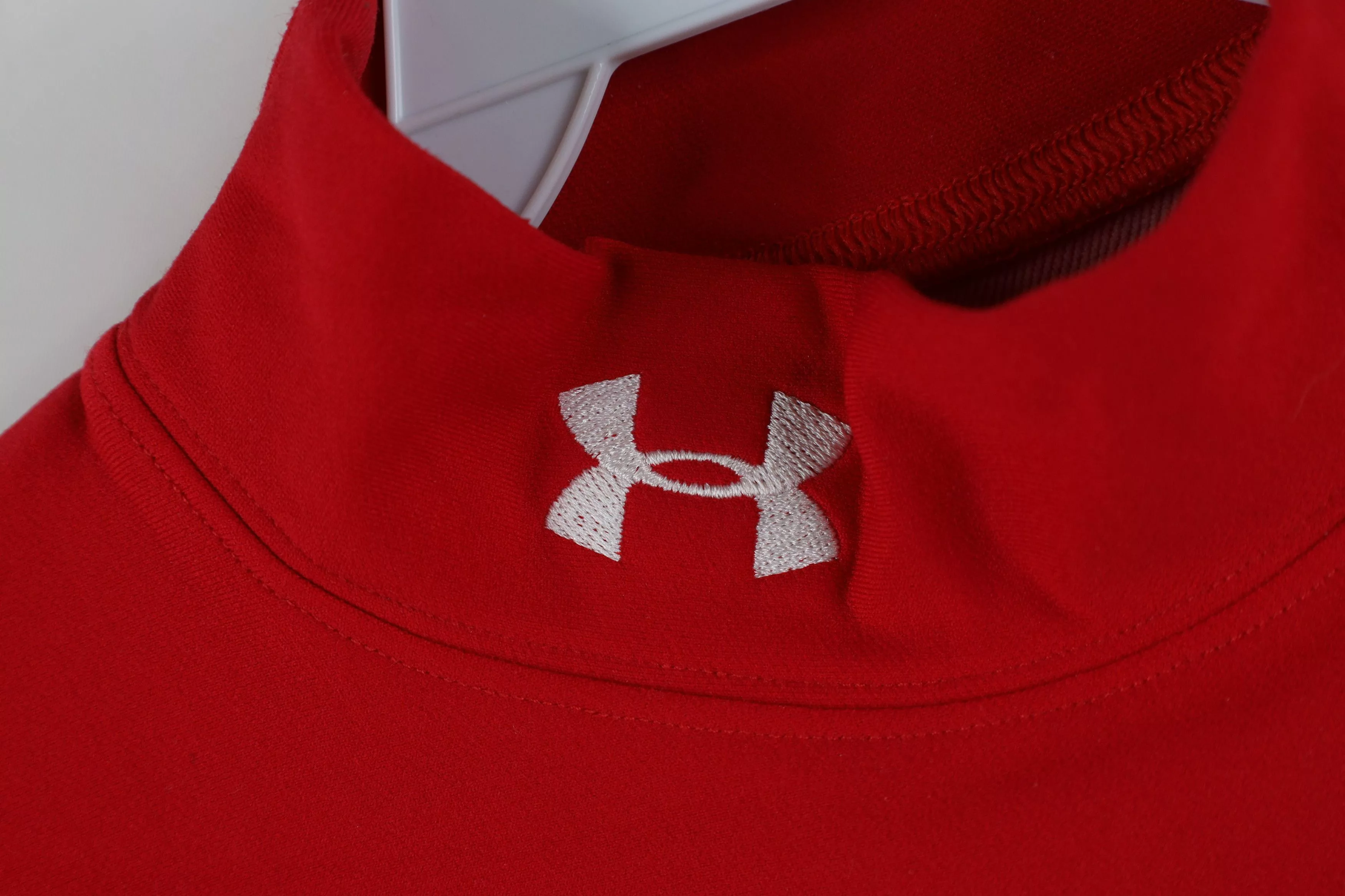 Under Armour Long Sleeve T Shirts Under Armour × Vintage Under Armour Compression Mock Neck Long Sleeve T-Shirt Red