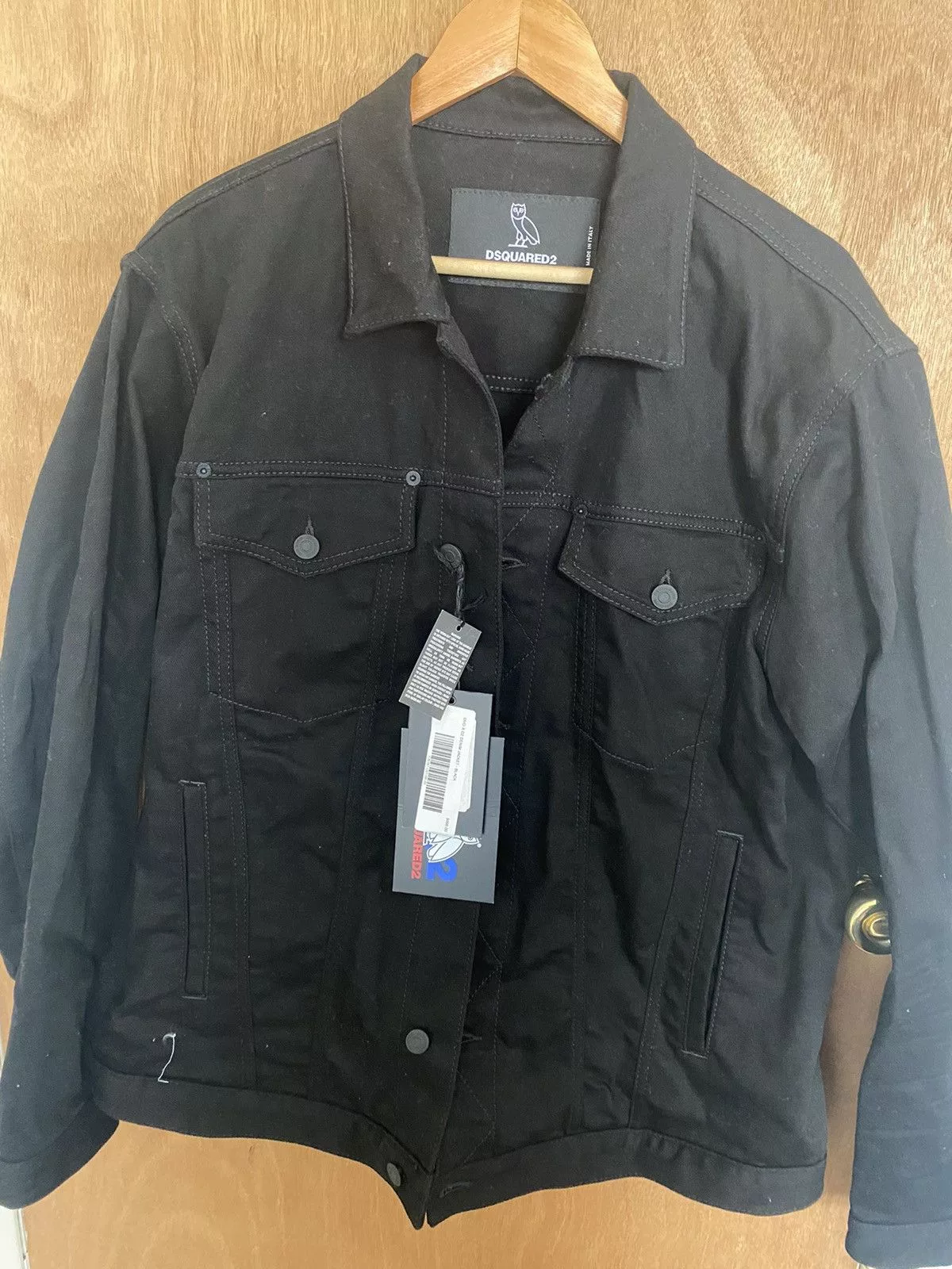 Dsquared2 Denim Jackets Dsquared2 × October's Very Own OVO Dsquared2 Black Denim Jacket Size M