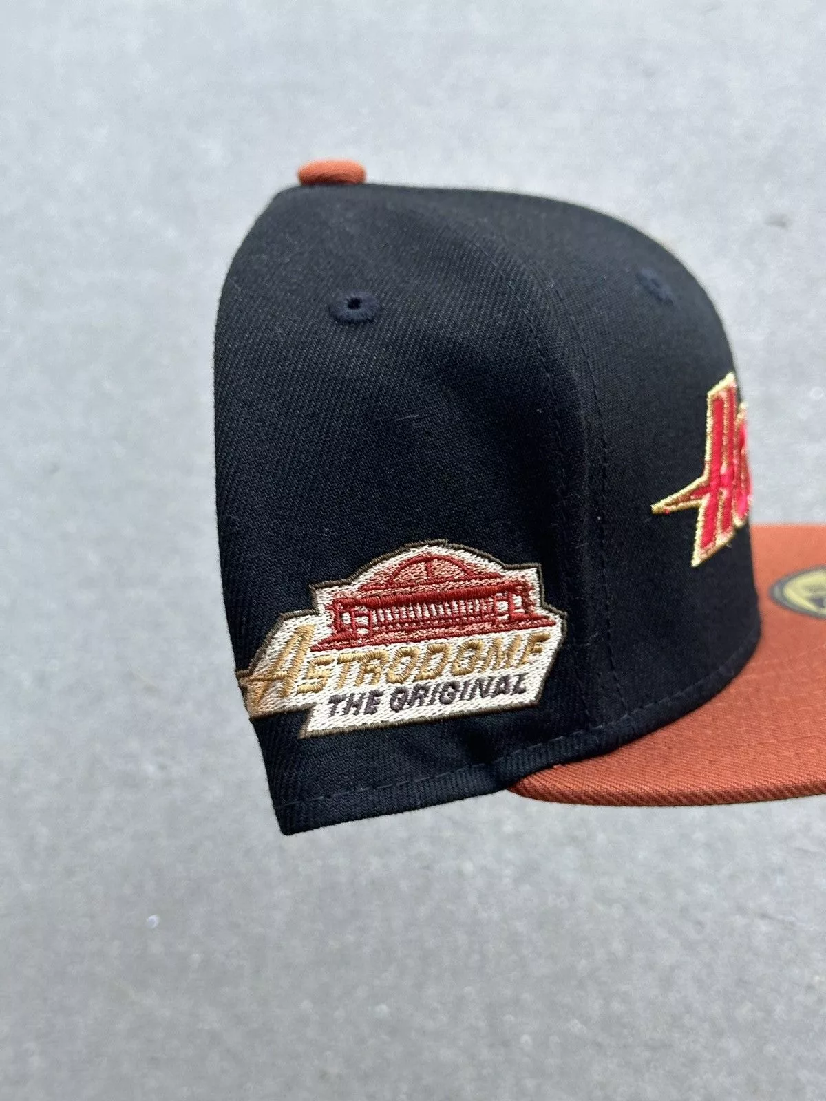 MLB Hats MLB × MyFitteds × New Era Houston Astros Script Two Tone Fitted Hat 7 1/4 Myfitteds Orange