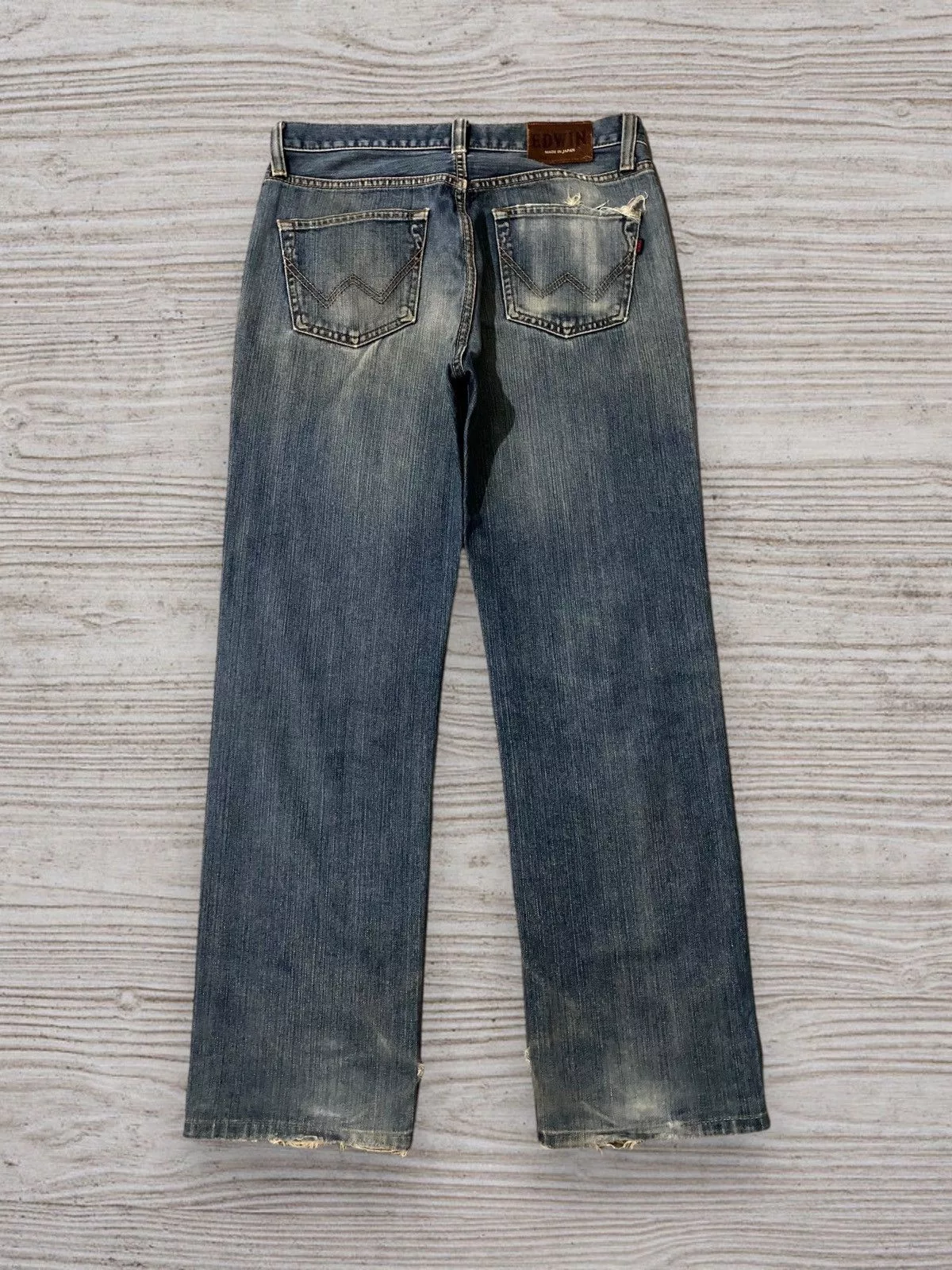 Edwin Denim Edwin × Japanese Brand × Vintage Vintage Edwin Japan Rust Faded Boyfriend Jeans Denim Blue