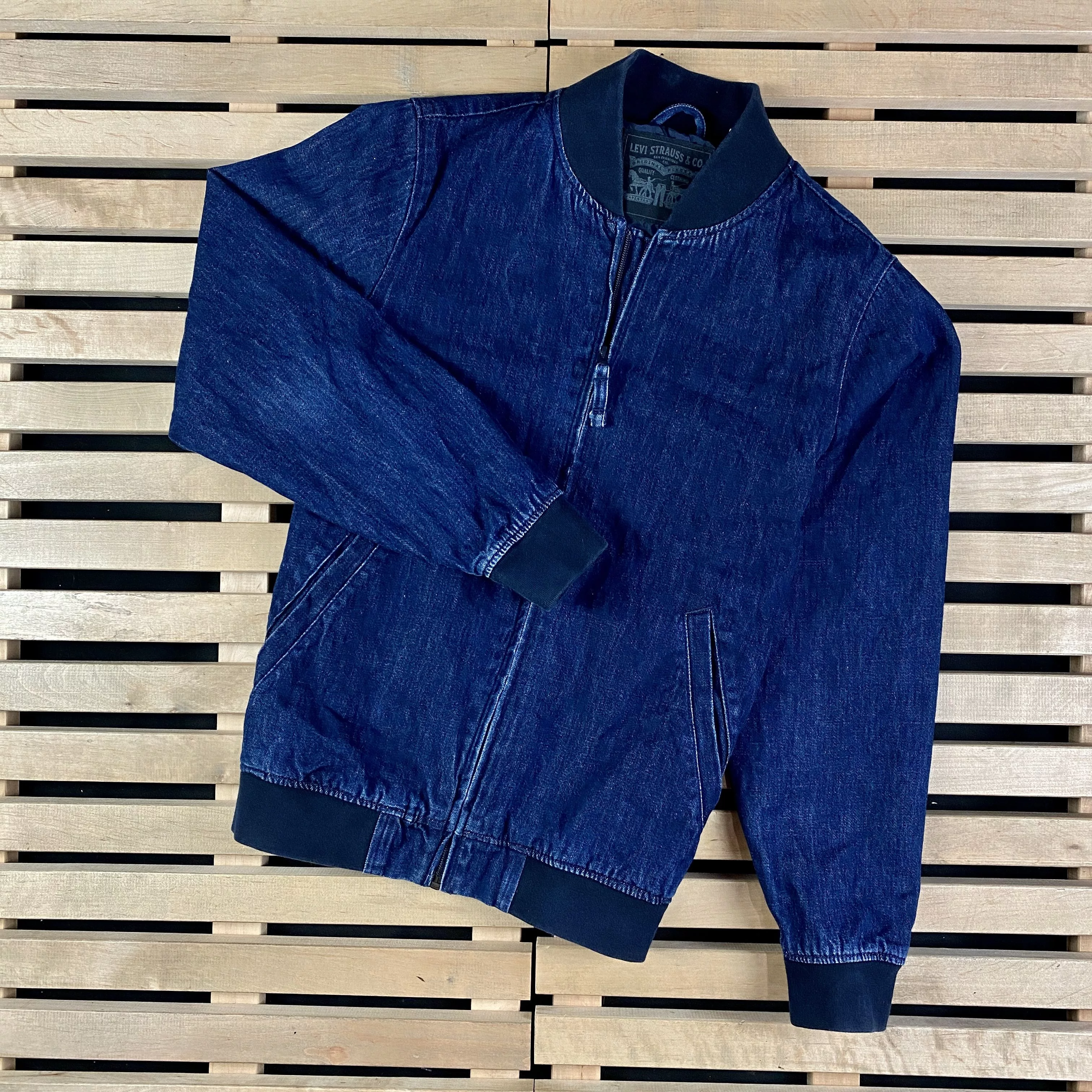 Levi's Bombers Levi's × Levi's Vintage Clothing Men’s Denim Bomber Jacket Levi’s Size S Blue Luxury