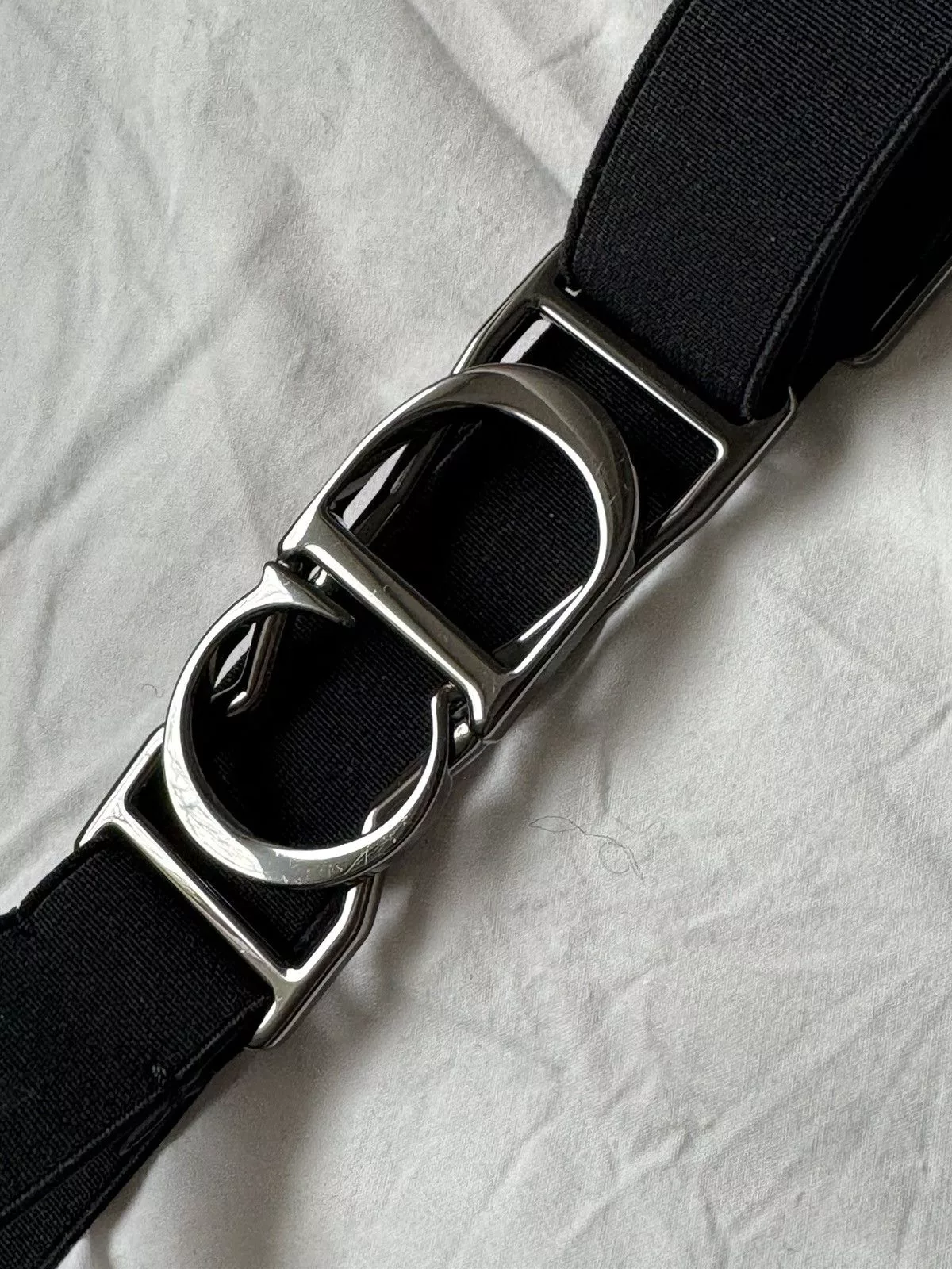 Dior Belts DIOR MENS ELASTIC BAND CD LOGO BELT Black