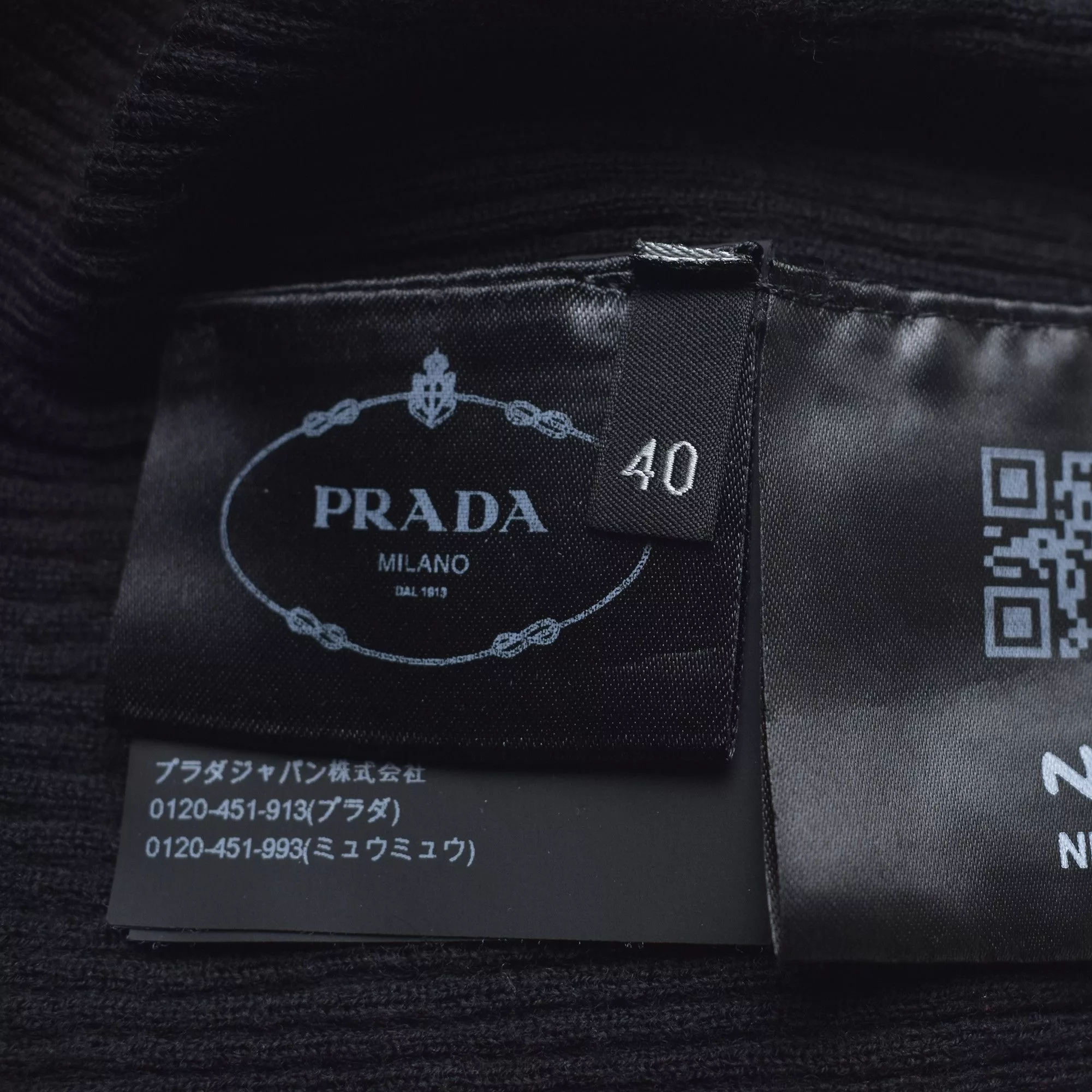 Prada Sweaters PRADA WOMEN'S BLACK TURTLENECK SWEATER KNITTED