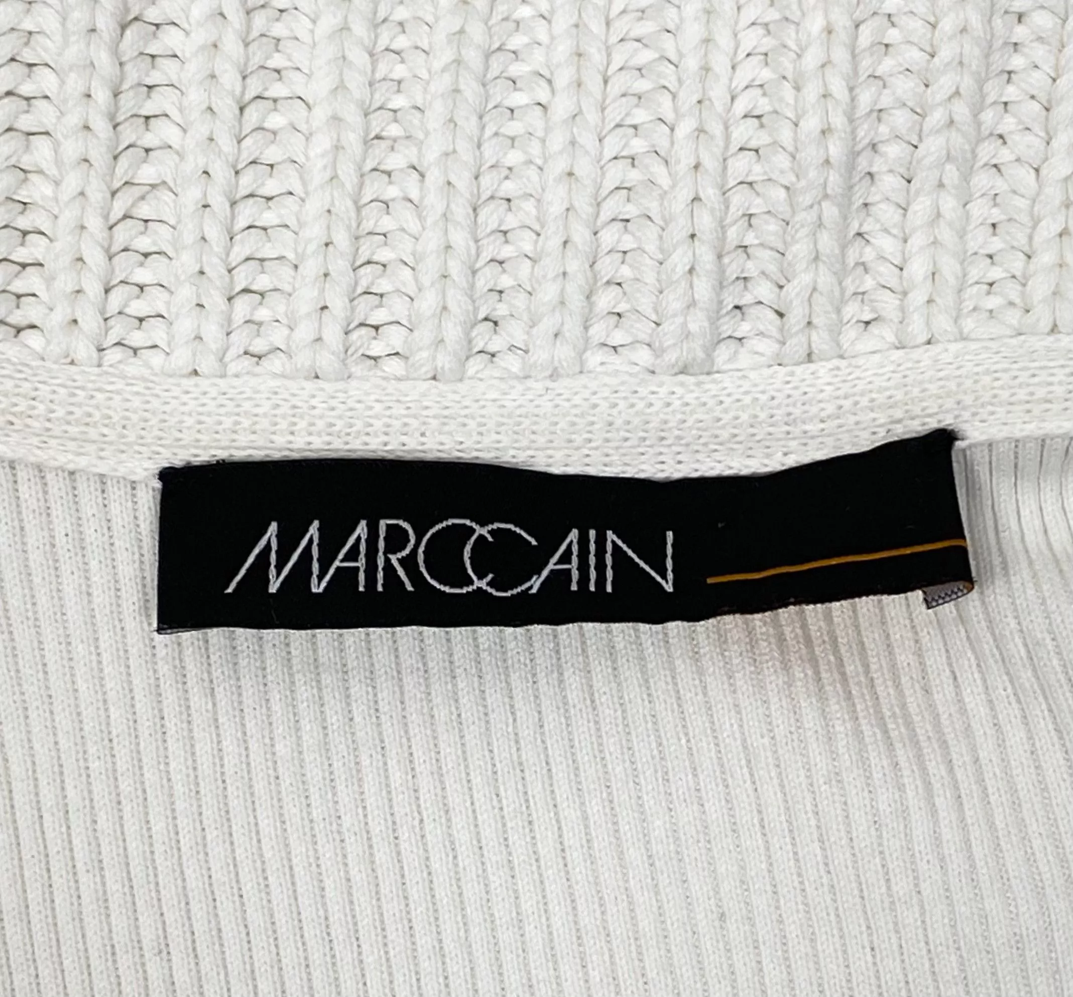 Other Sweaters Other marc cain printed collared knit zip sweater size 3 White