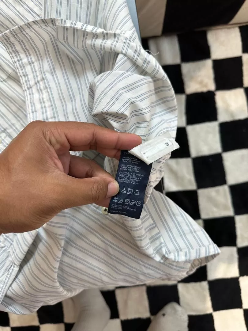 Designer Shirts Button Ups Designer × Tommy Hilfiger TOMMY HILFIGER BUTTON UP SHIRT White Streetwear