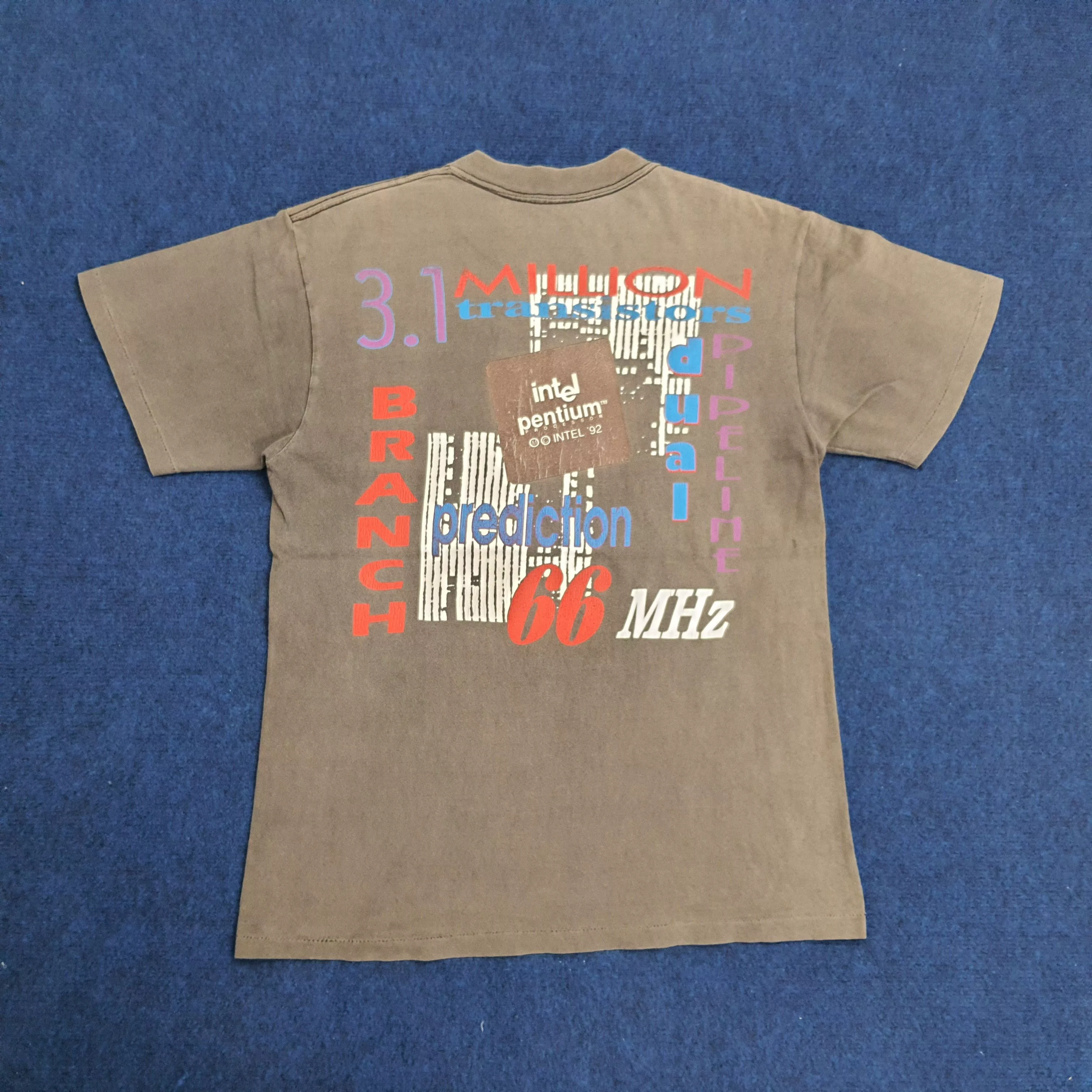 Microsoft Short Sleeve T Shirts Microsoft Intel Pentium T-shirt Gray