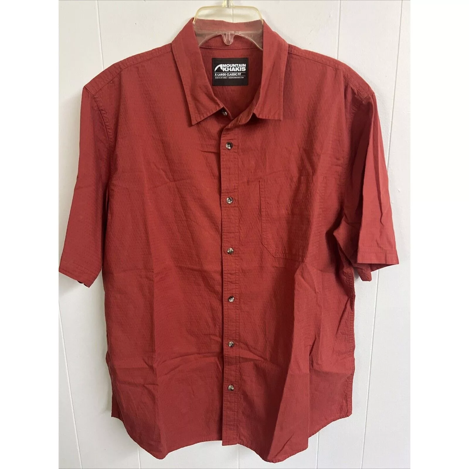 Mountain Khakis Shirts Button Ups EUC Mountain Khakis Shirt XL Red Short Sleeve Button Up