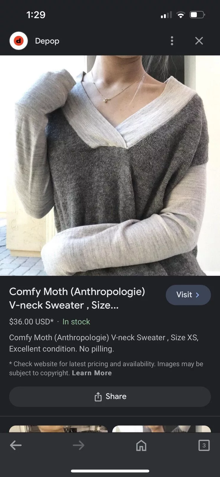 Anthropologie Sweaters Anthropologie Moth Vneck Soft Boulders Wool Alpaca Pullover Gray
