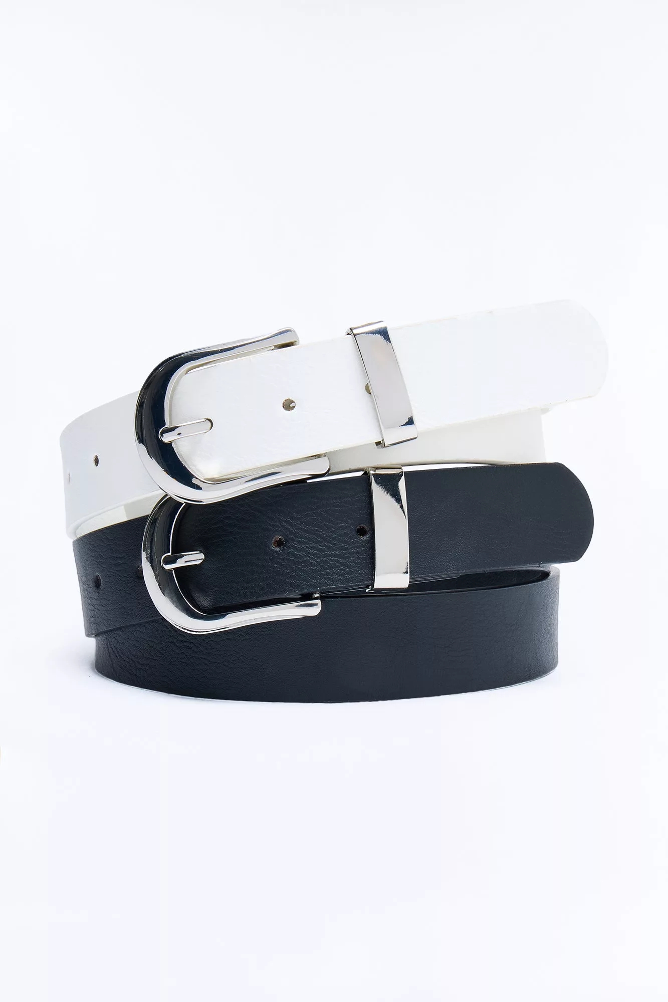 Back To Basic Belt Set - Black/White