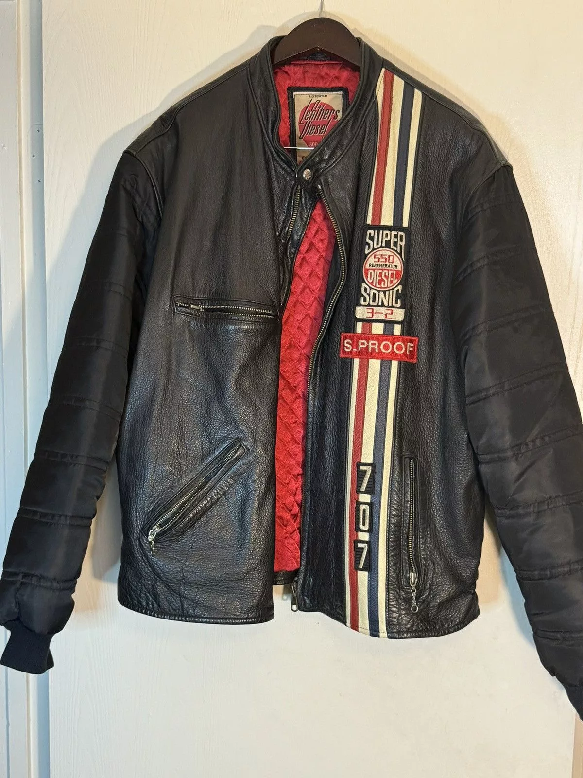 Diesel Leather Jackets Vintage Diesel leather Bomber Jacket Black