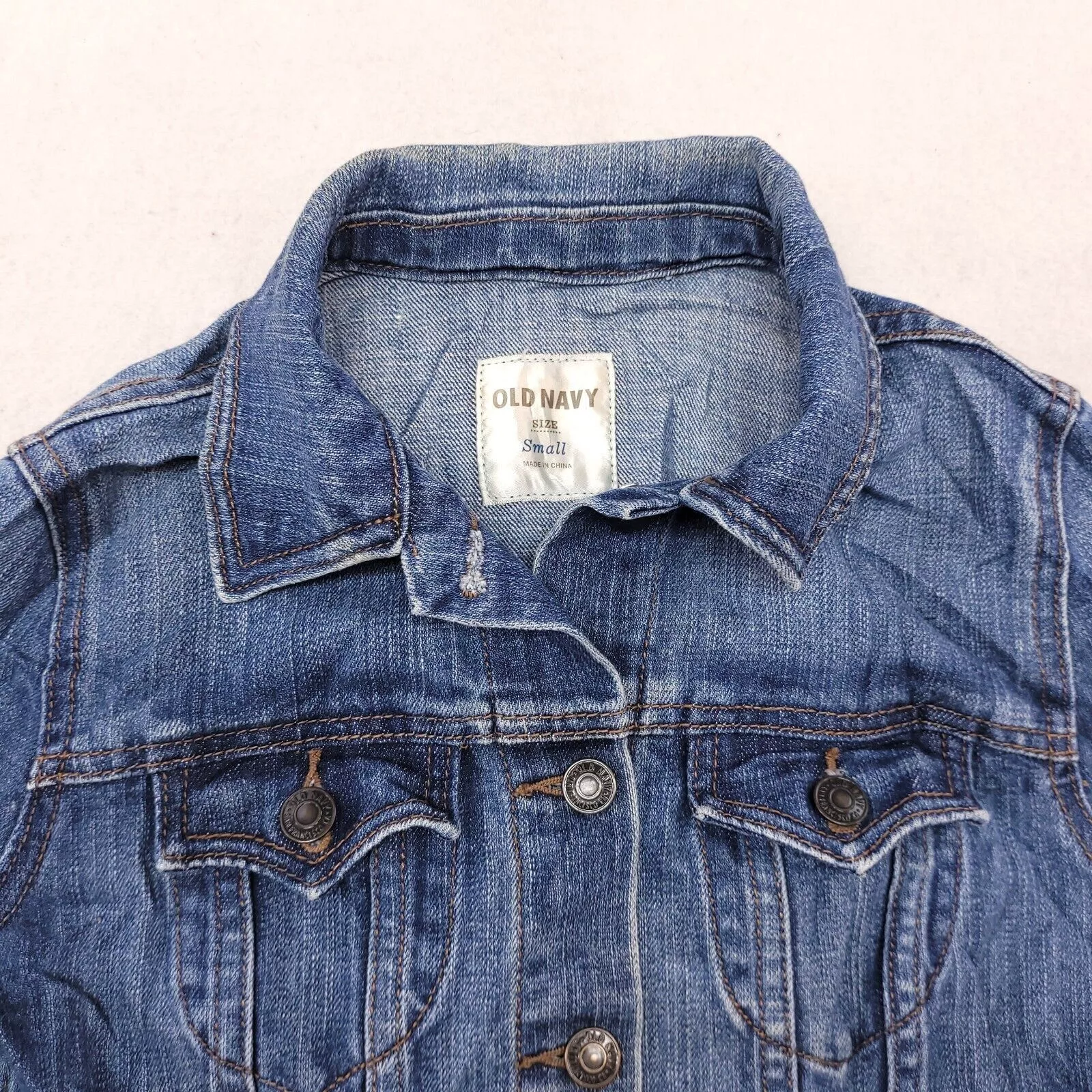 Old Navy Jackets Old Navy Casual Button Up Denim Jacket Womens Size S Blue