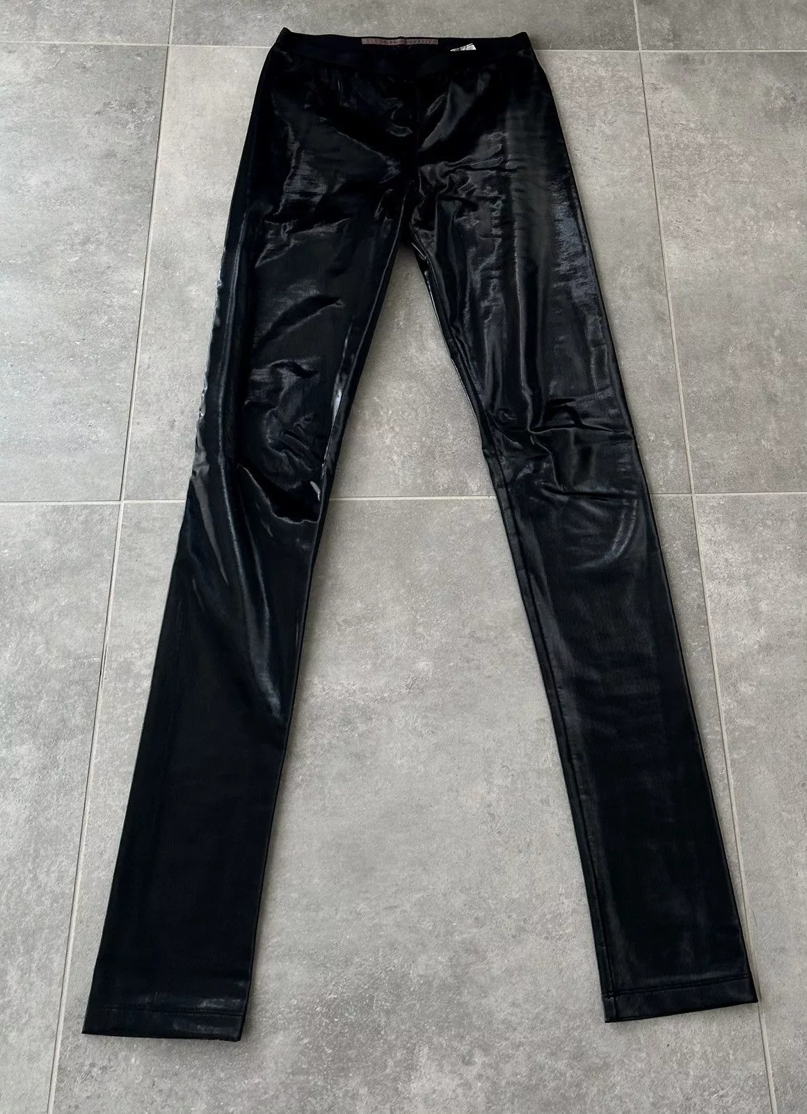 Rick Owens Pants Rick Owens × Rick Owens Lilies rickowenslilies varnished second-skin leather pants Black