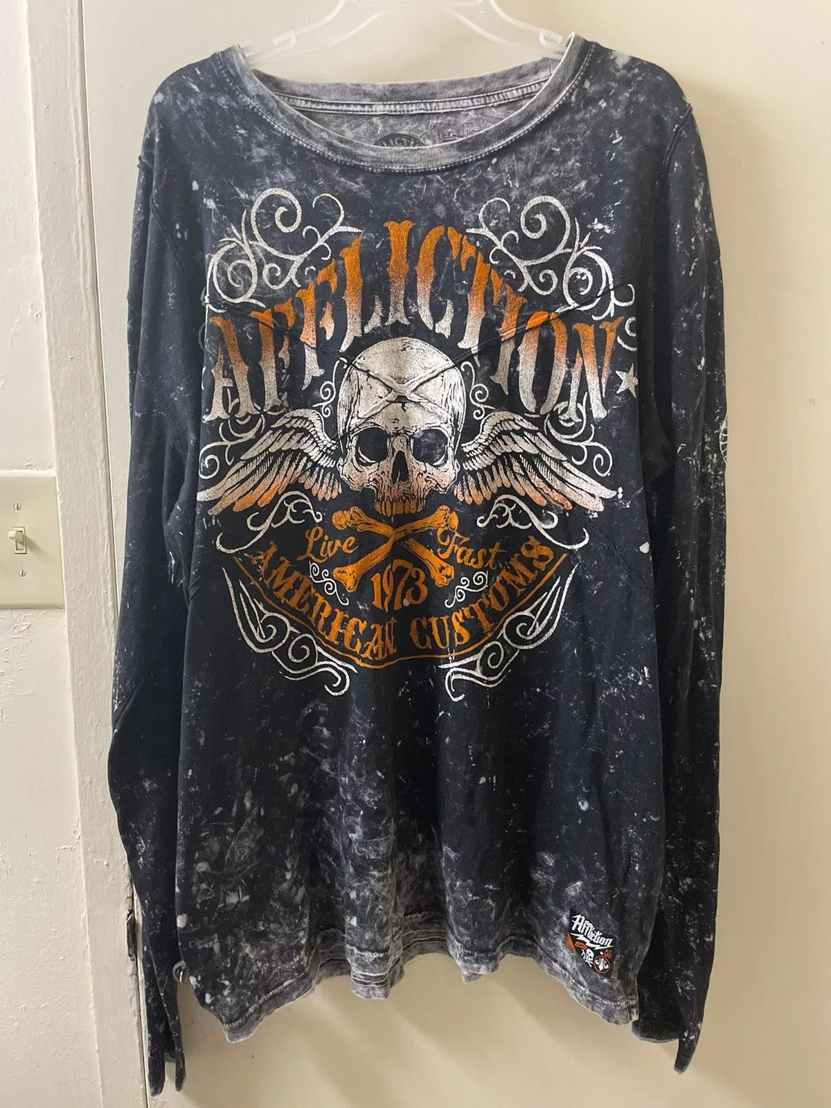 Affliction Long Sleeve T Shirts Affliction tee Black