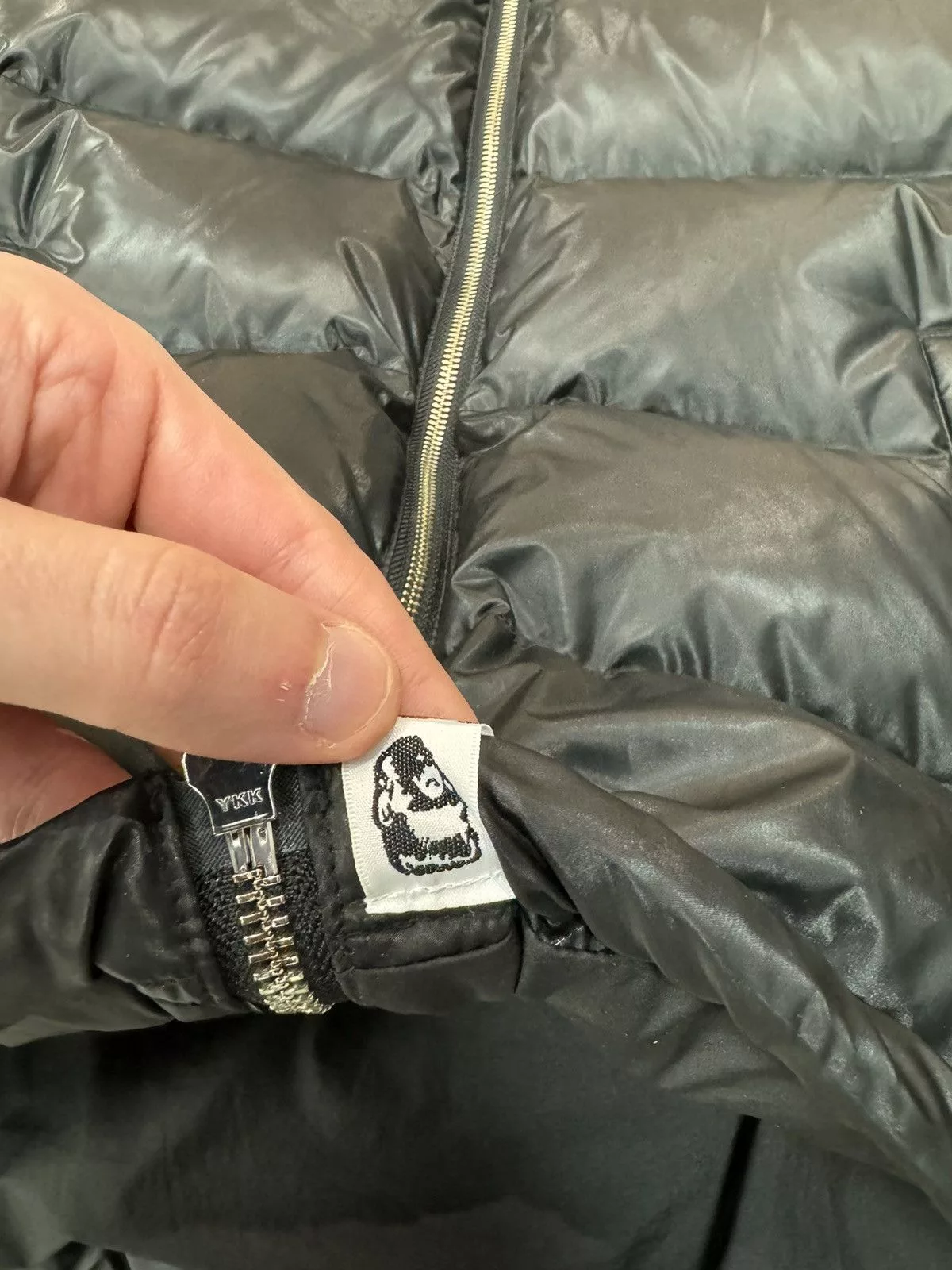 Bape Light Jackets BAPE Shark Puffer Jacket Full Zip Black