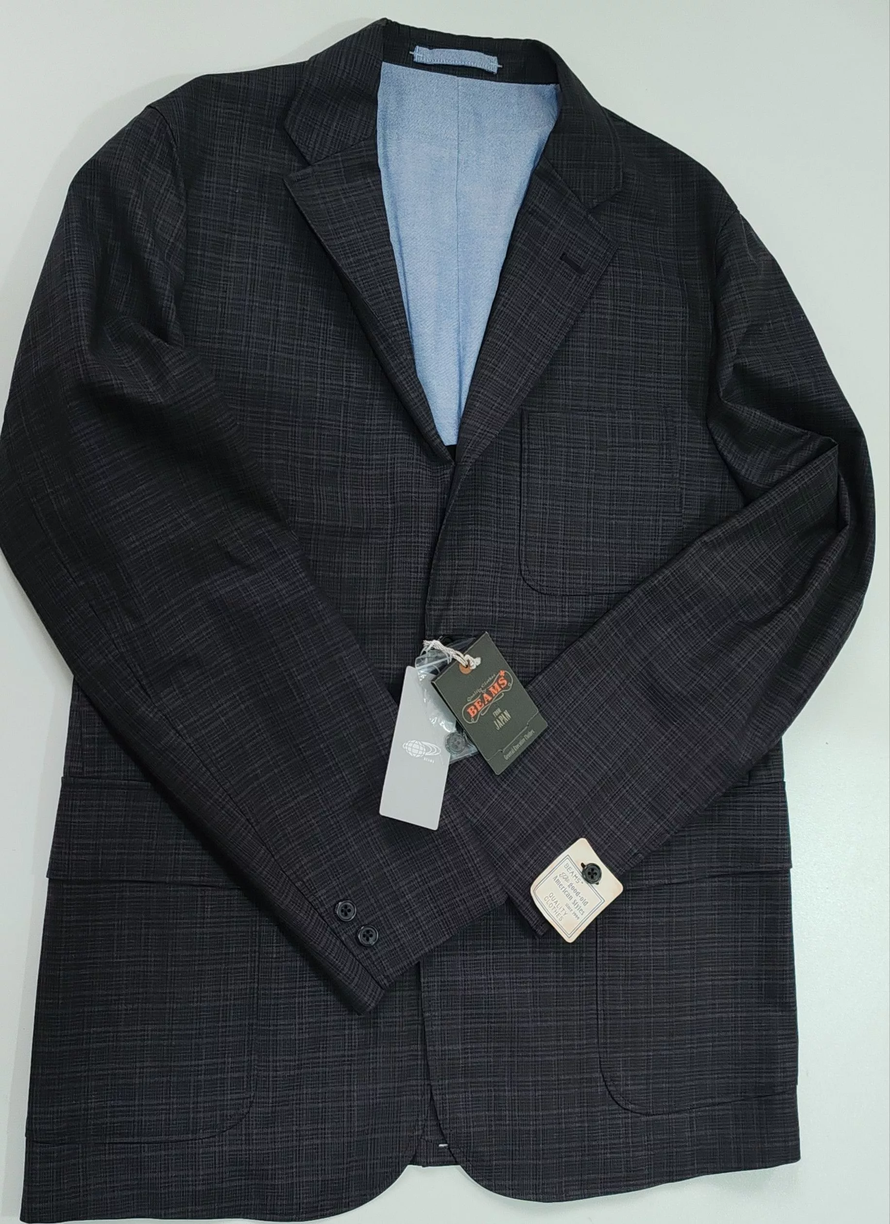 Beams Plus Vests Veste Grise Carrellé-Beams Plus Tg:L Black