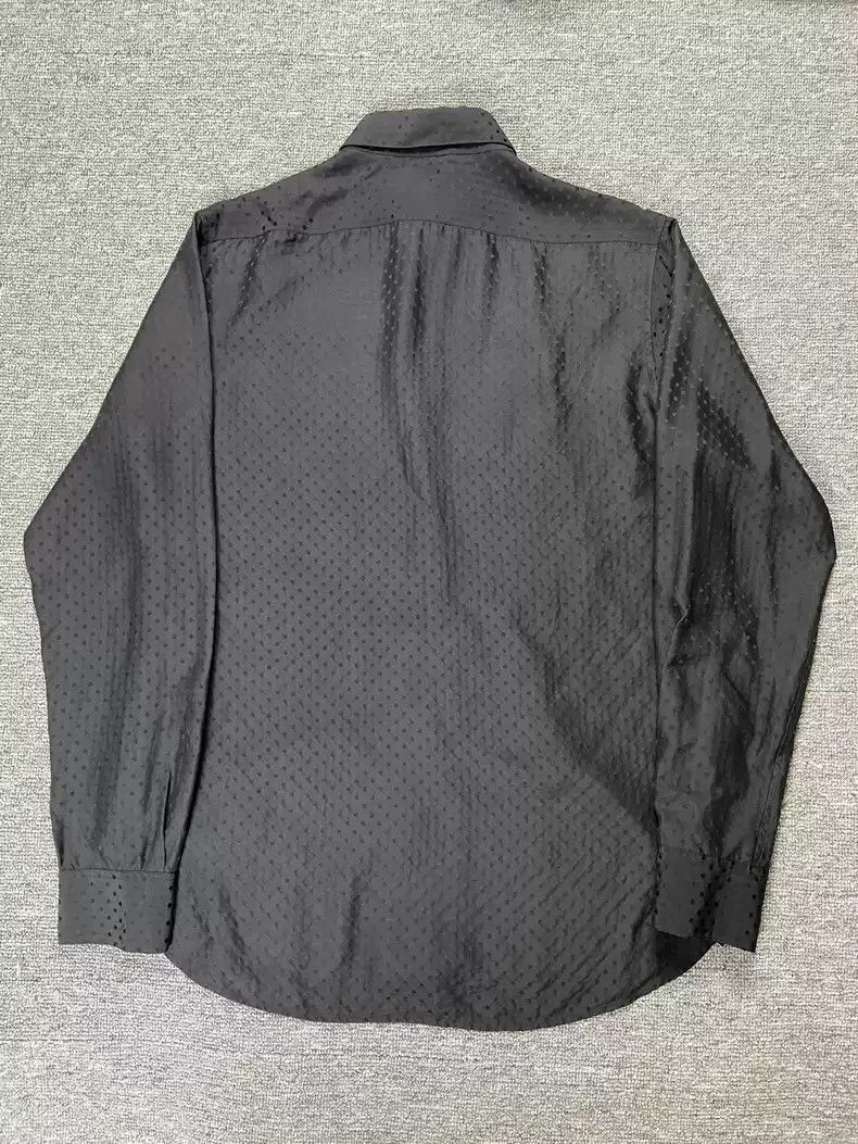 Saint Laurent Paris Shirts Button Ups Saint Laurent Paris Saint Laurent slp14ss mulberry silk dark dot shirt Black
