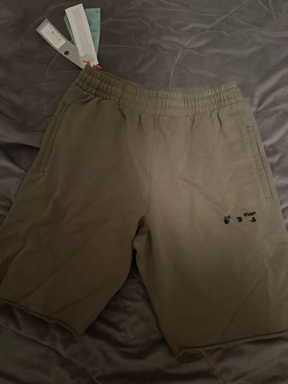 Off-White Shorts Green/Blk Off-white Sweatshorts