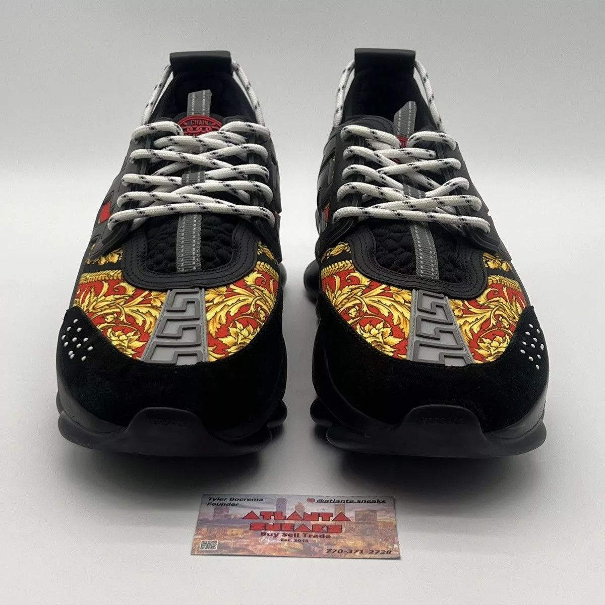Versace Low Top Sneakers Versace chain reaction black multi