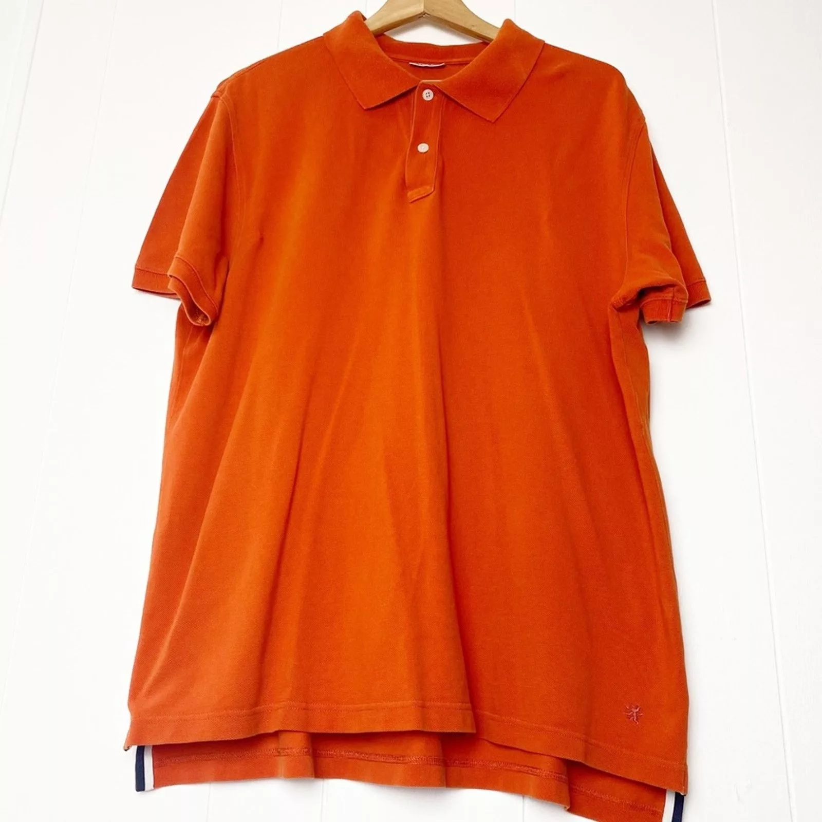 Express Polos Express Pumpkin Pique Polo Shirt Men’s Size Large Orange