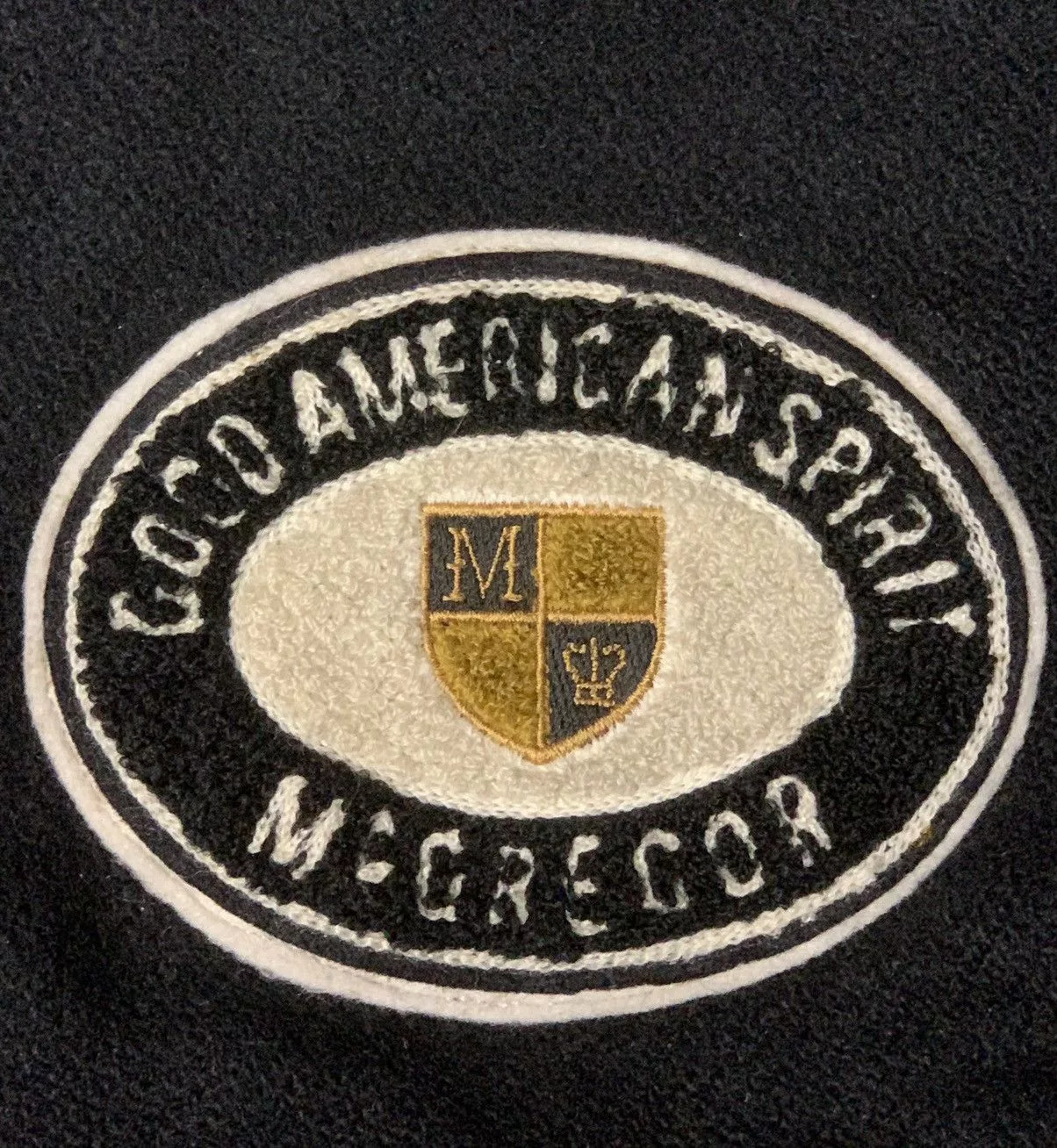 McGregor Bombers Rare Design Vintage McGregor Wool Jackets Black