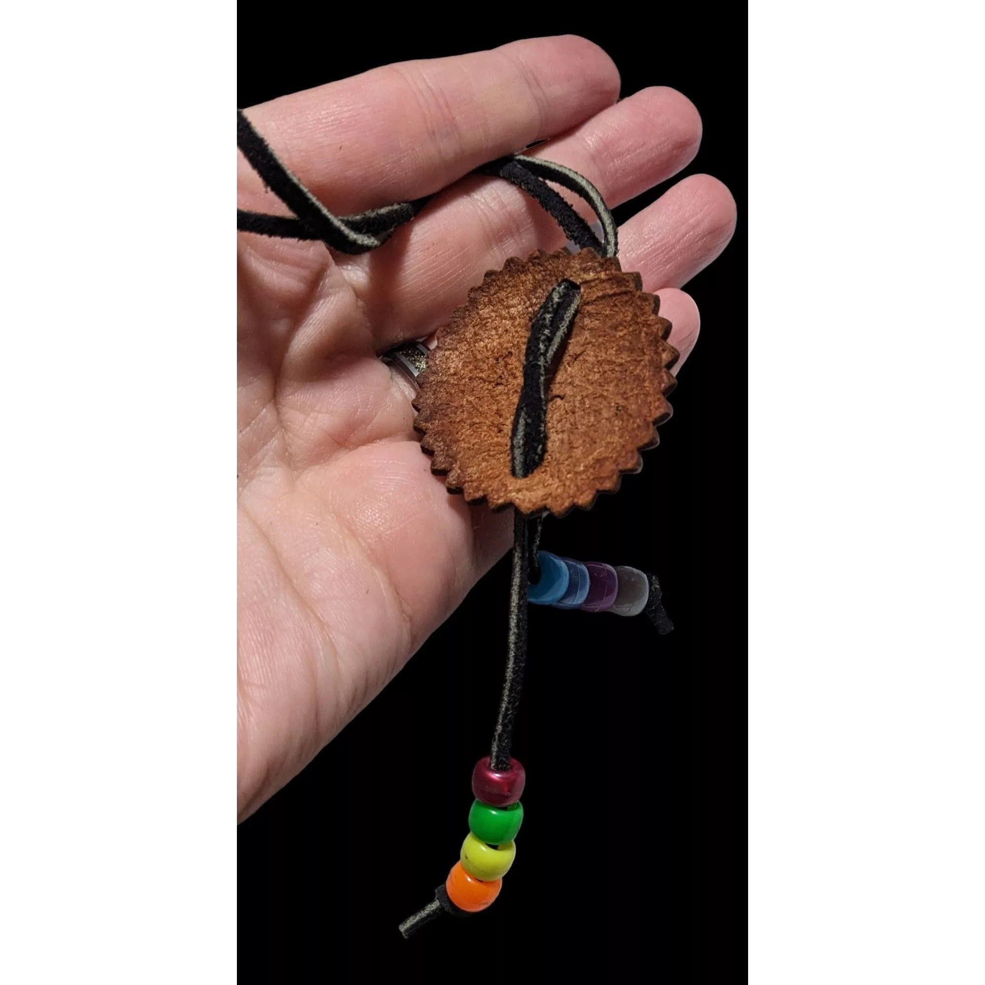 Other Necklaces Other Handmade Leather Eagle Medallion Necklace Multi