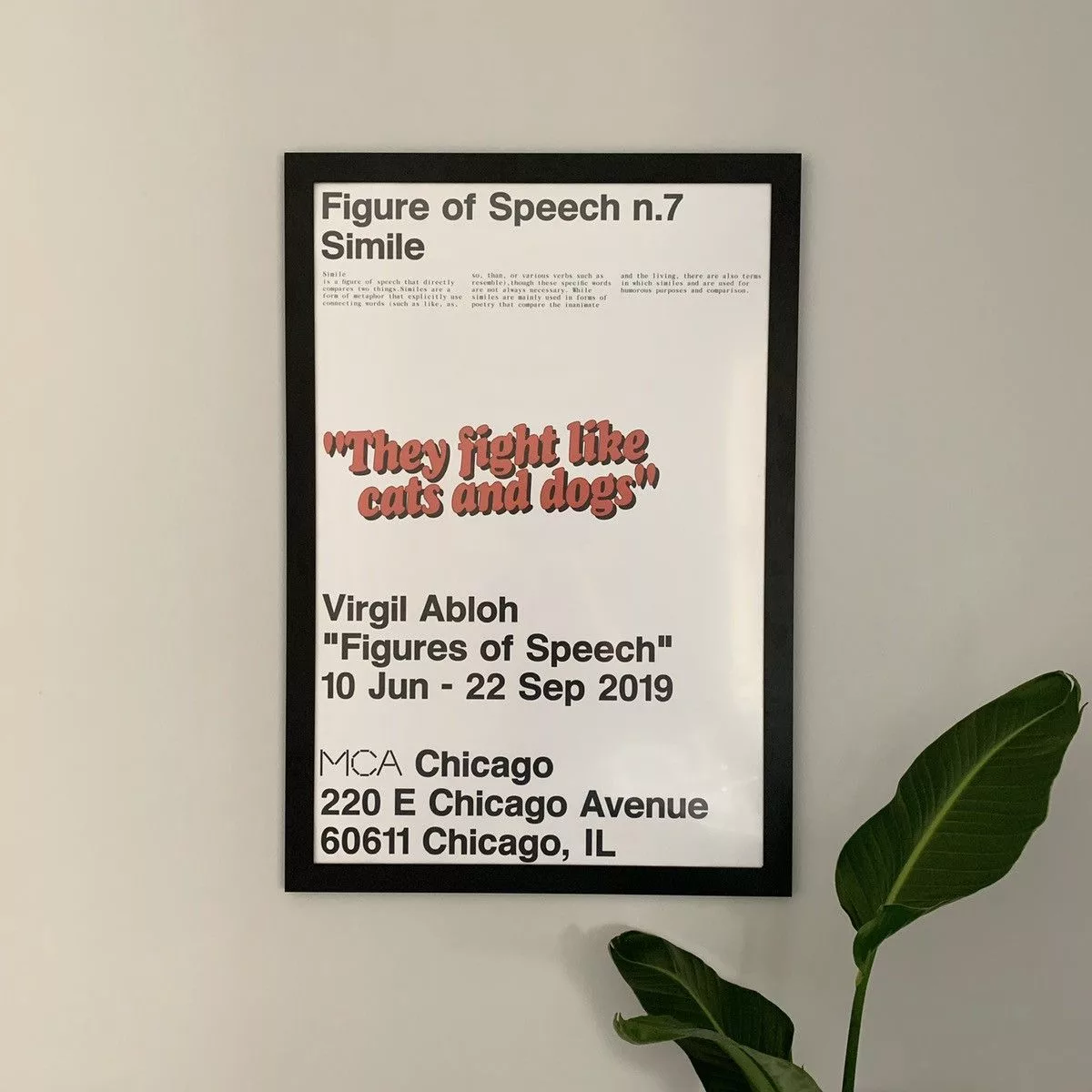 Virgil Abloh Miscellaneous Virgil Abloh MCA Figures of Speech n.7 Simile Poster White