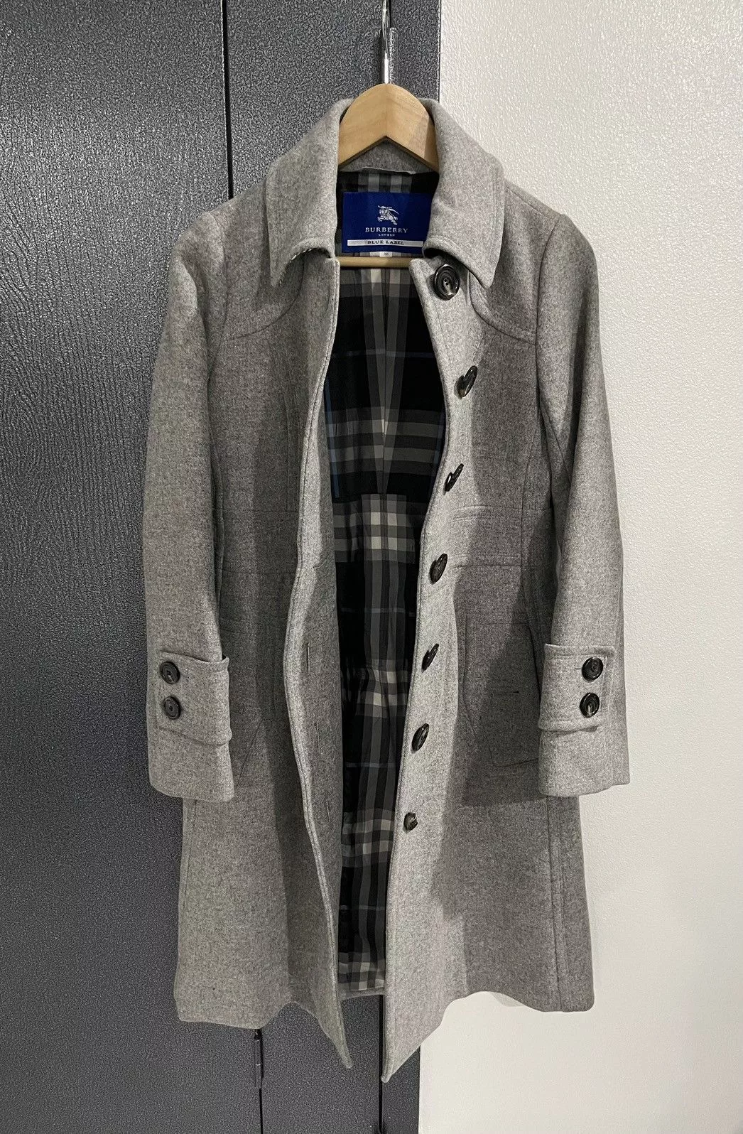 Burberry Jackets Burberry London Blue Label Long Jacket Gray