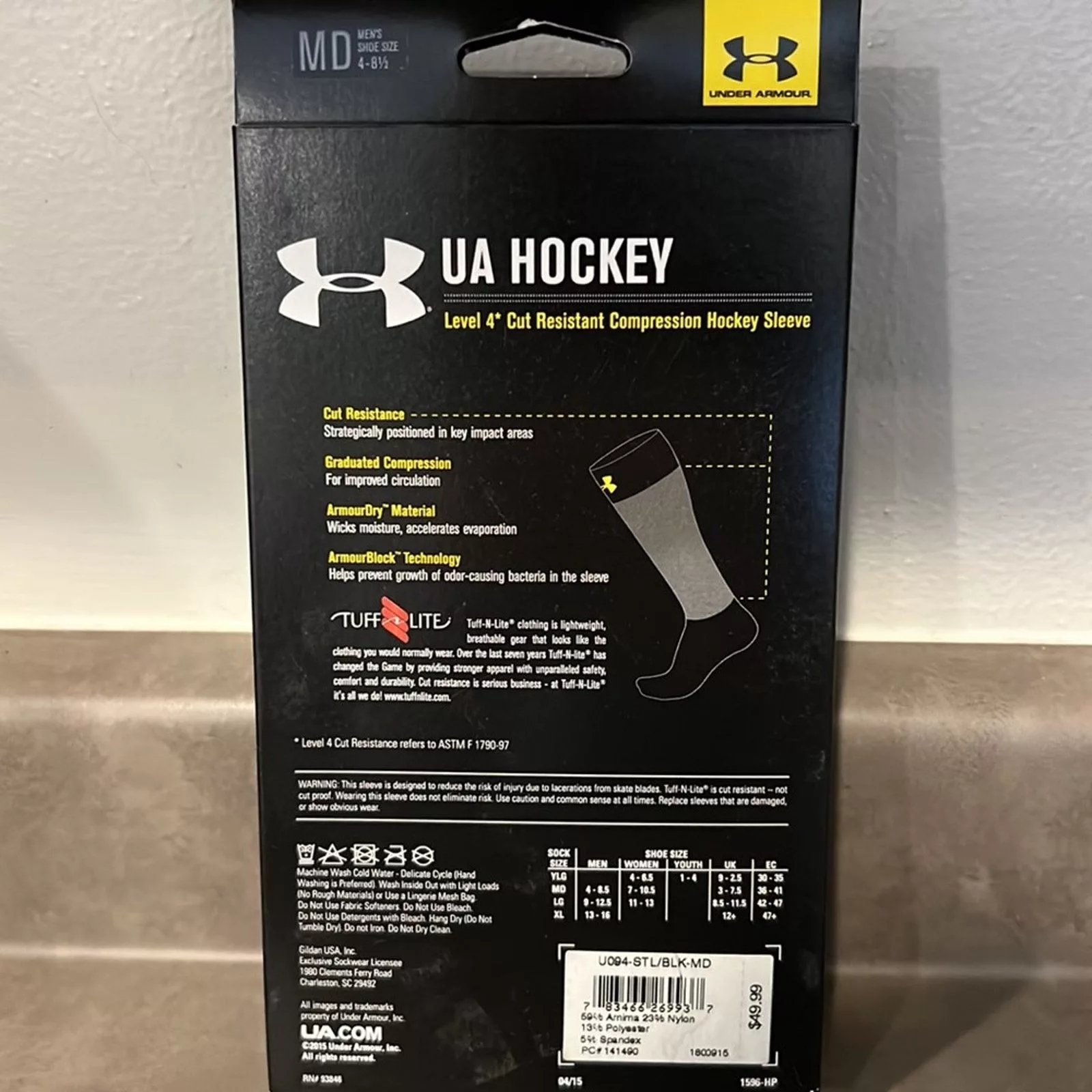 Under Armour Socks Underwear Under Armour Hockey Cut Resistant Compression Sleeve/Sock Multi
